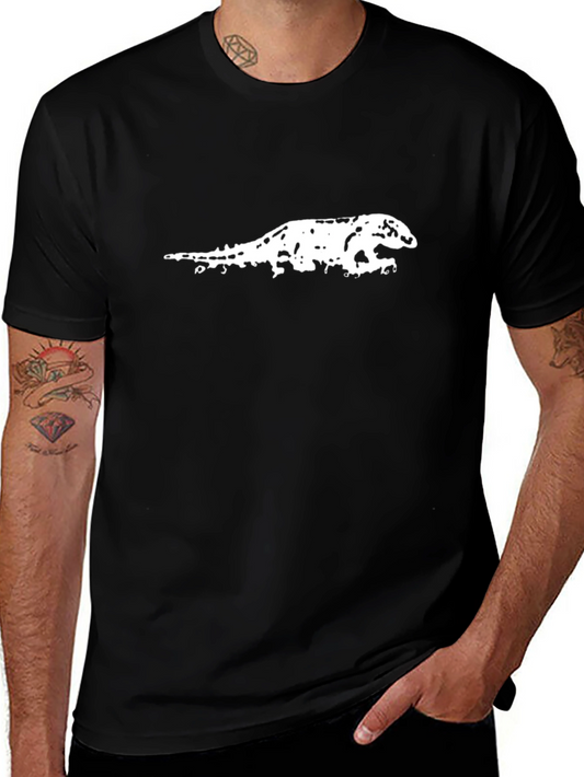 Komodo Dragon Graphic Tee - Black Cotton T-Shirt