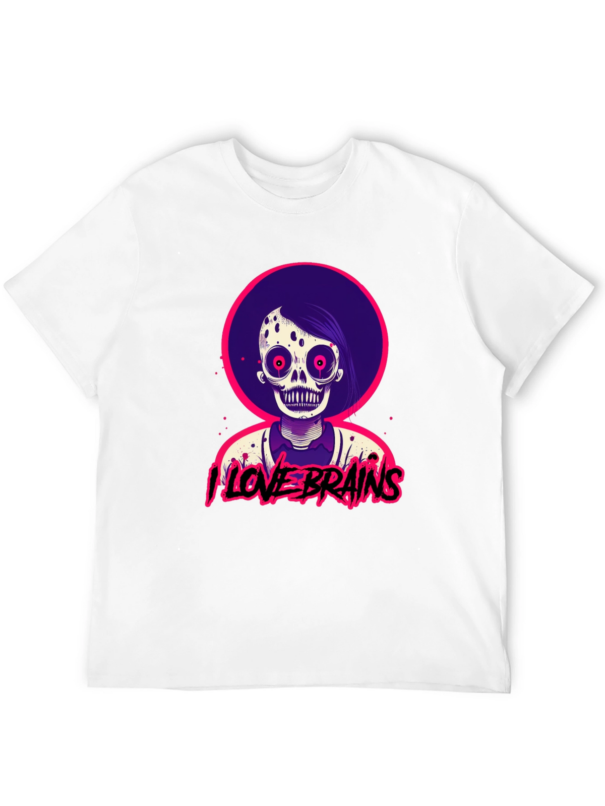 I Love Brains Zombie T-Shirt - Halloween Tee