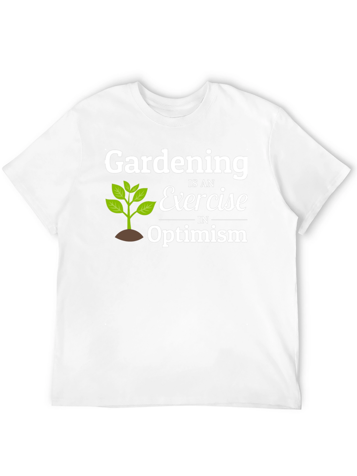 Gardening Optimism T-Shirt - Black Cotton Tee