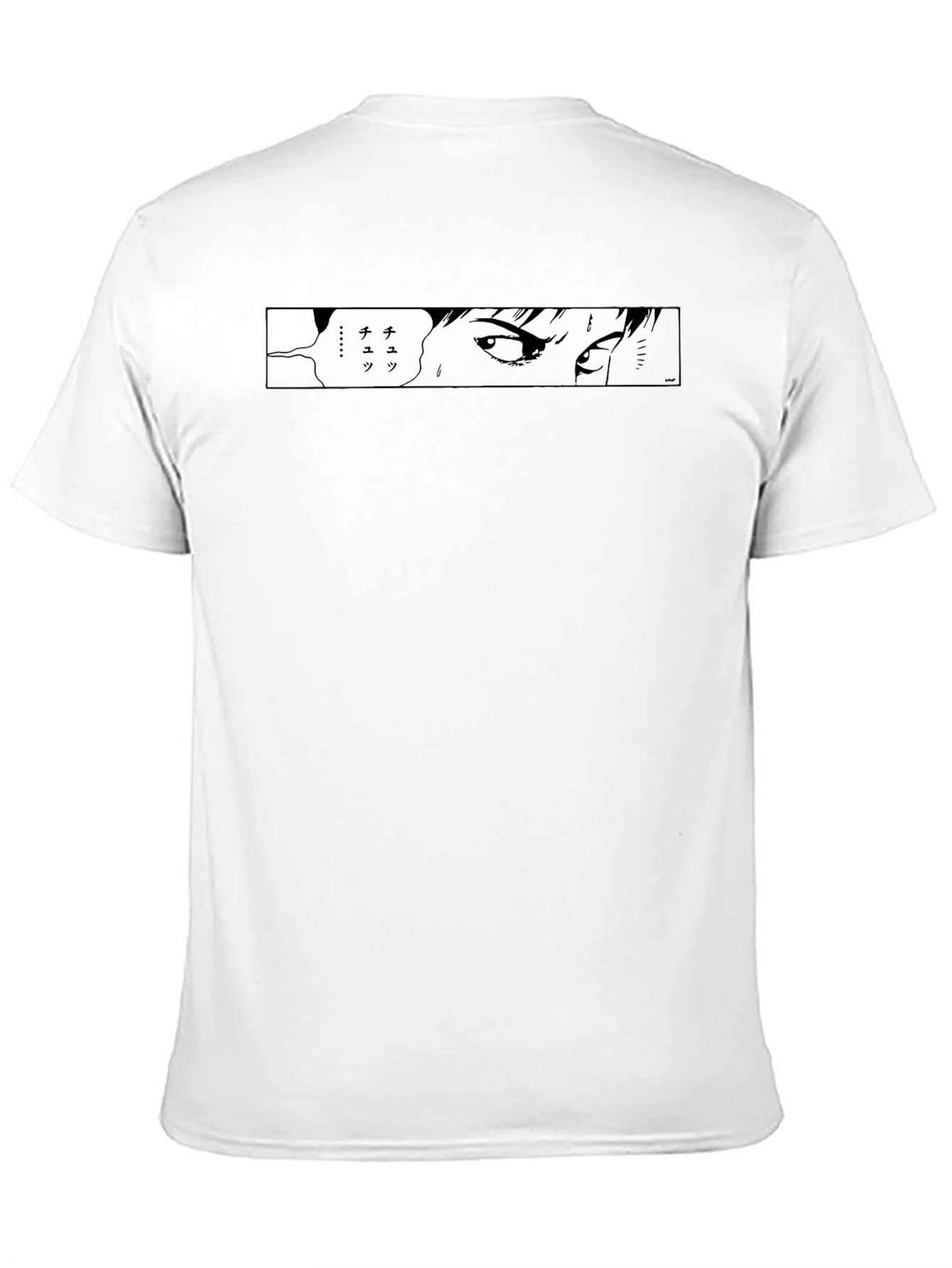 Anime Eyes Graphic Tee - Stylish Black T-Shirt