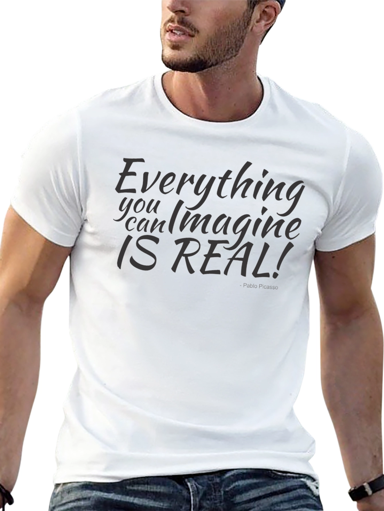 Everything You Can Imagine Is Real Black T-Shirt