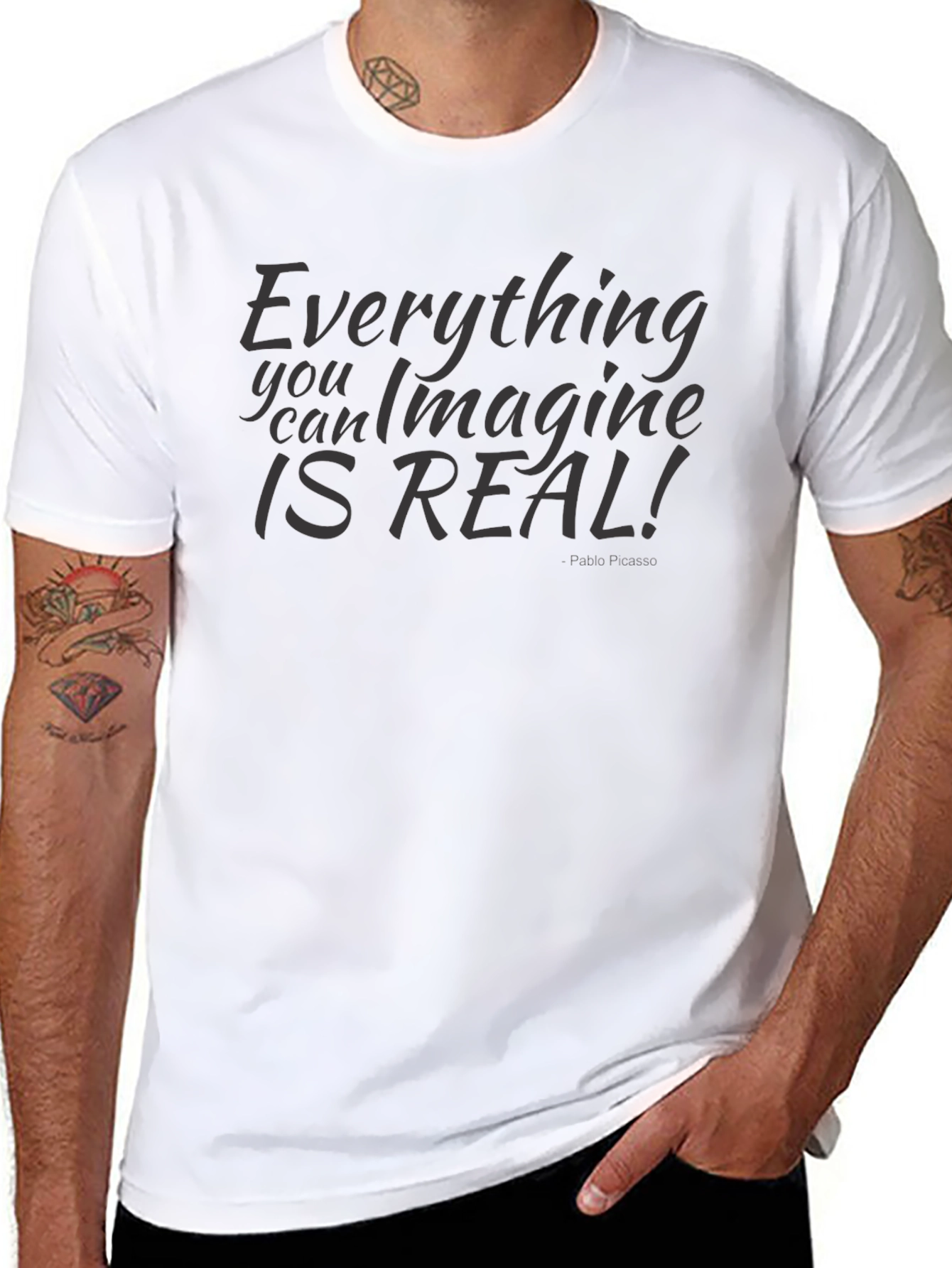 Everything You Can Imagine Is Real Black T-Shirt