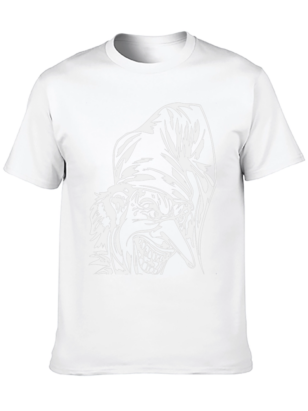 Creepy Jester Graphic Tee - Black Cotton Shirt