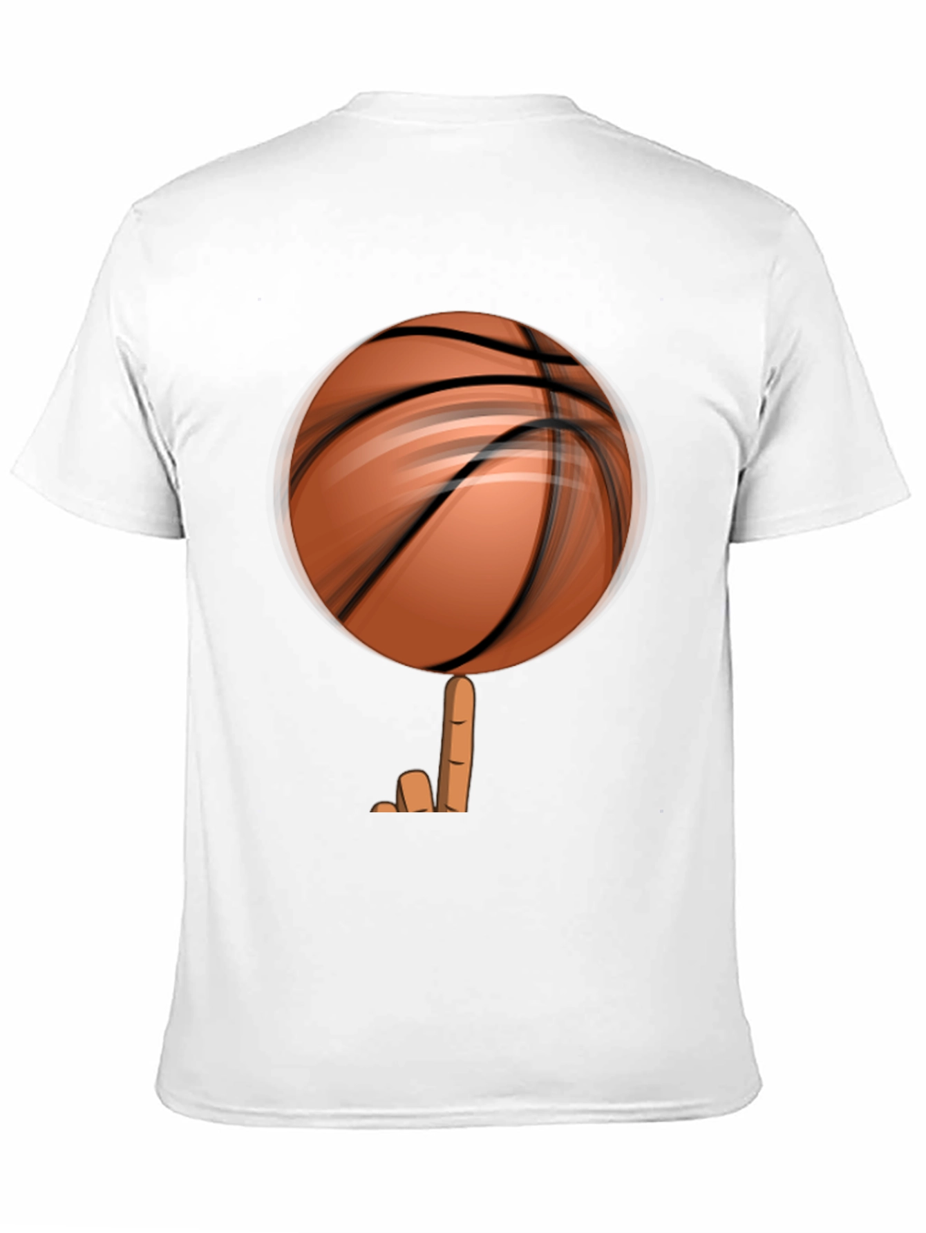 Spinning Basketball Graphic Tee - Black Cotton Comfort