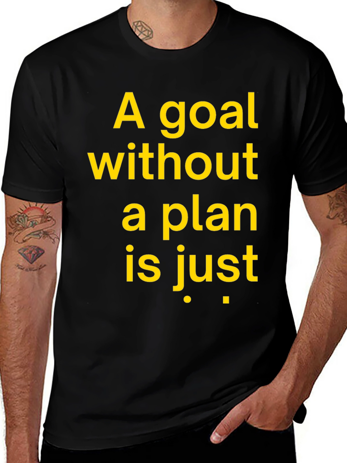 Motivational Graphic T-Shirt - Goal Without a Plan