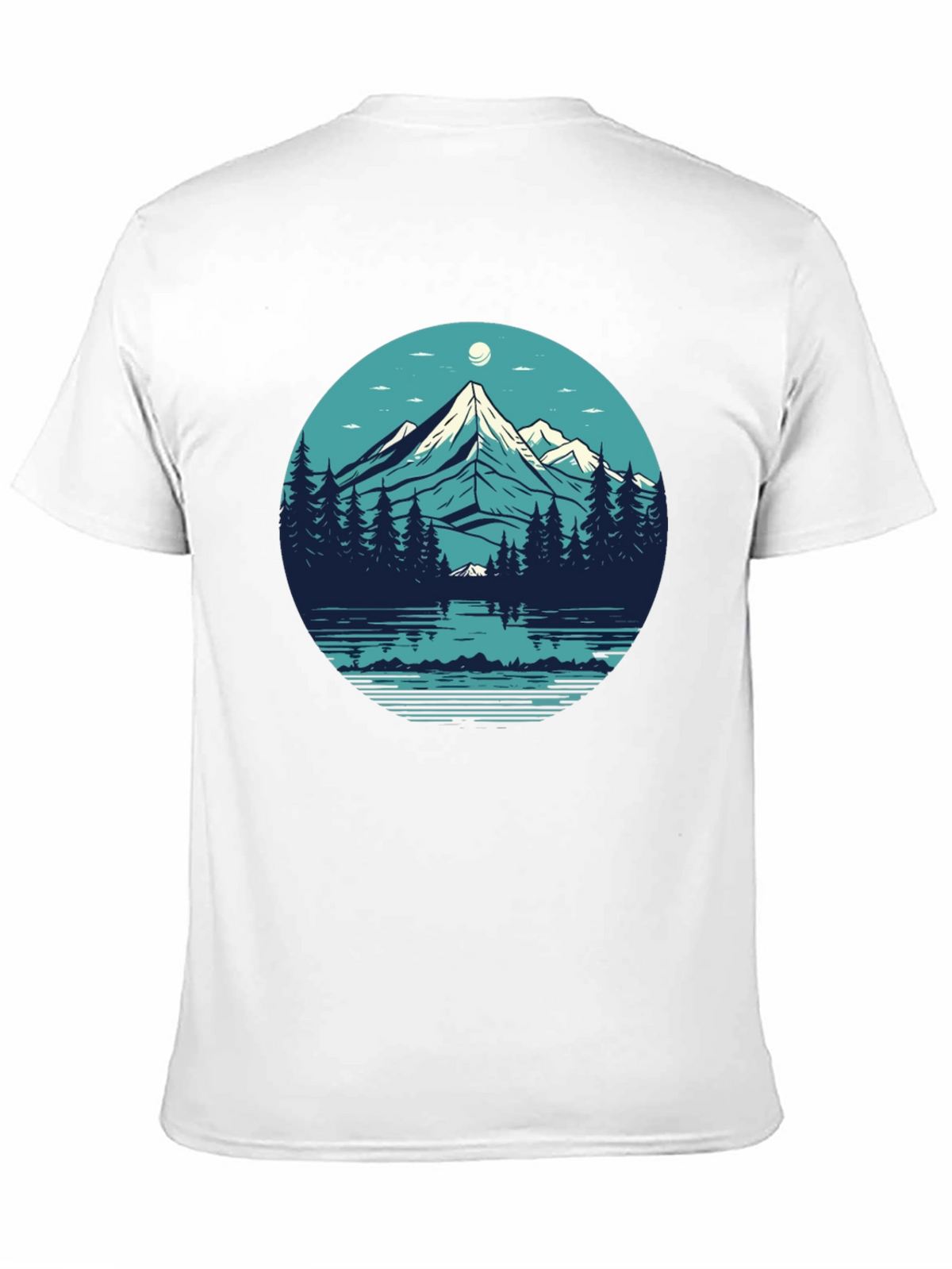 Mountainscape Graphic Black T-Shirt