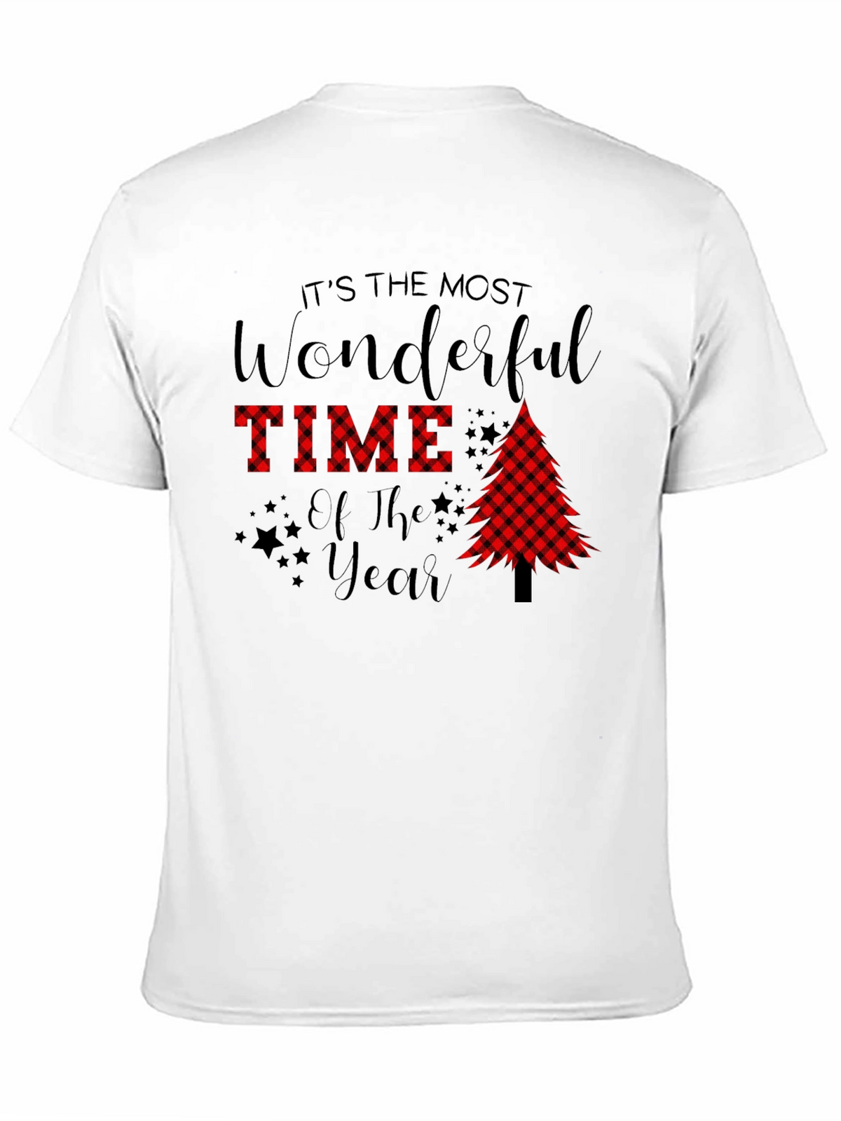 Festive Plaid Tree Christmas T-Shirt
