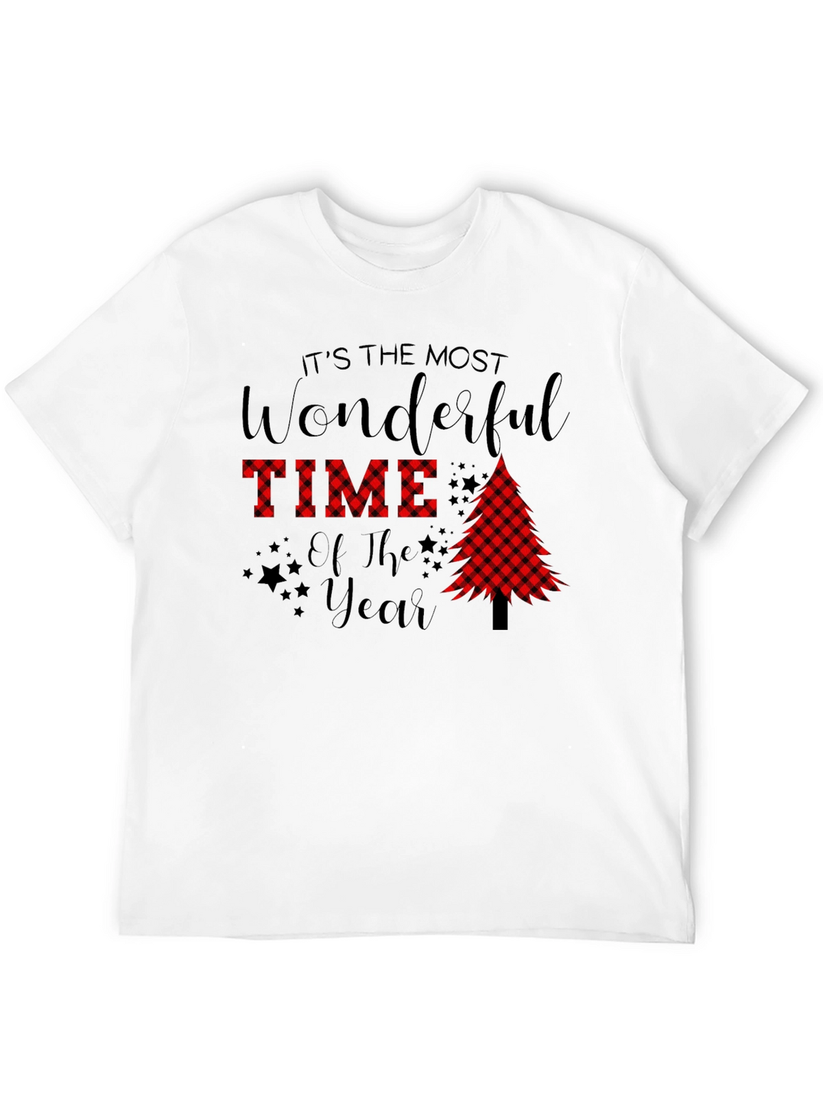 Festive Plaid Tree Christmas T-Shirt