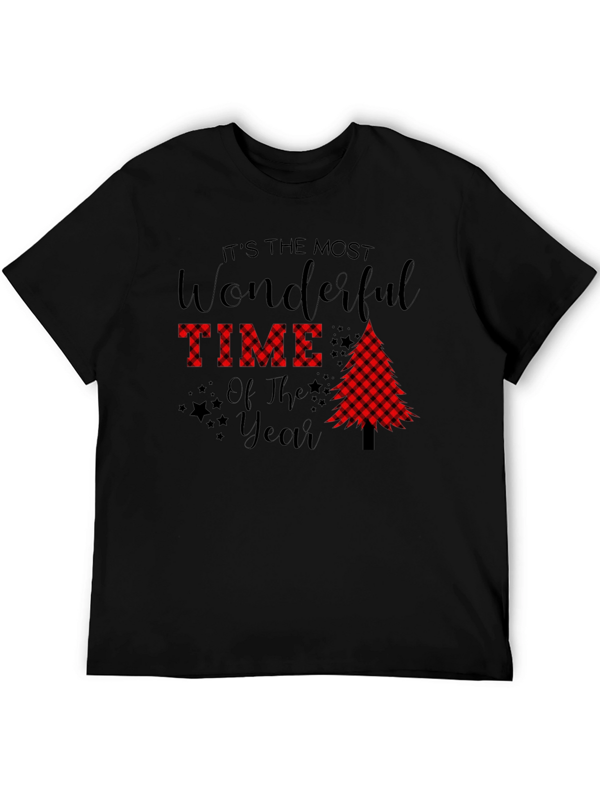 Festive Plaid Tree Christmas T-Shirt