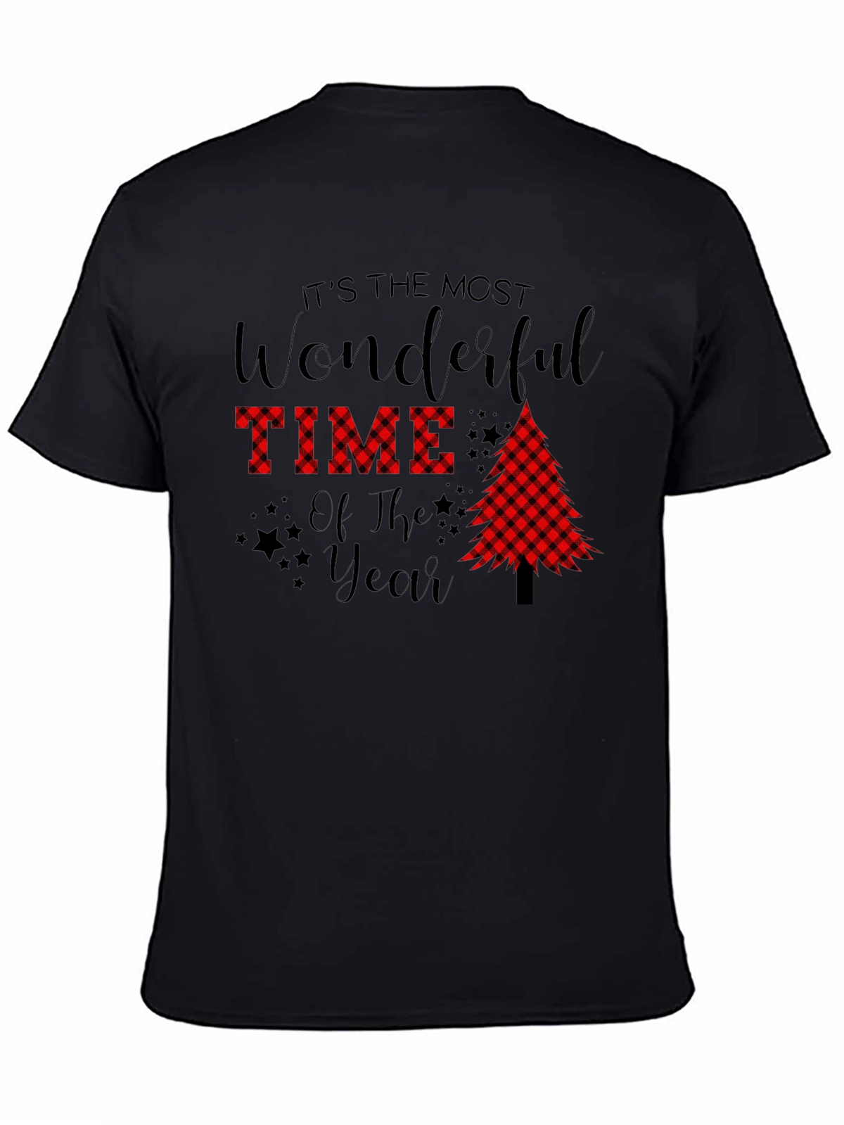 Festive Plaid Tree Christmas T-Shirt