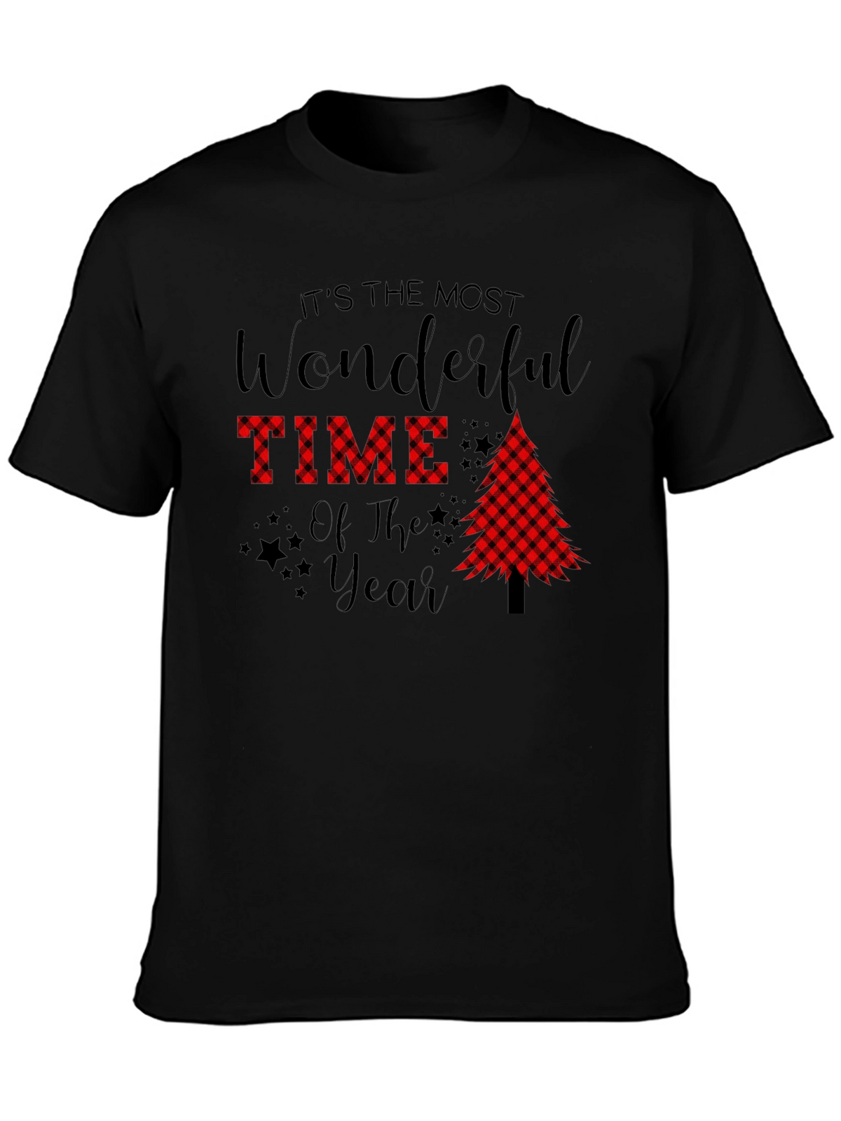 Festive Plaid Tree Christmas T-Shirt