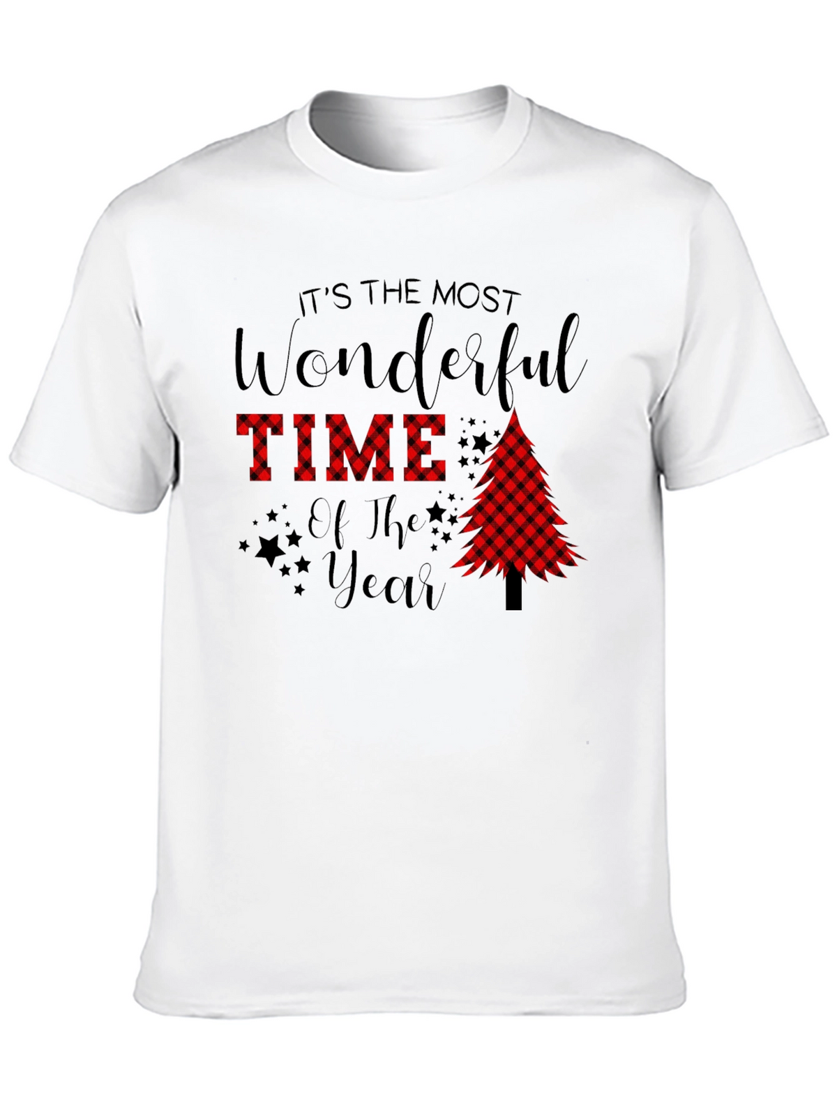 Festive Plaid Tree Christmas T-Shirt