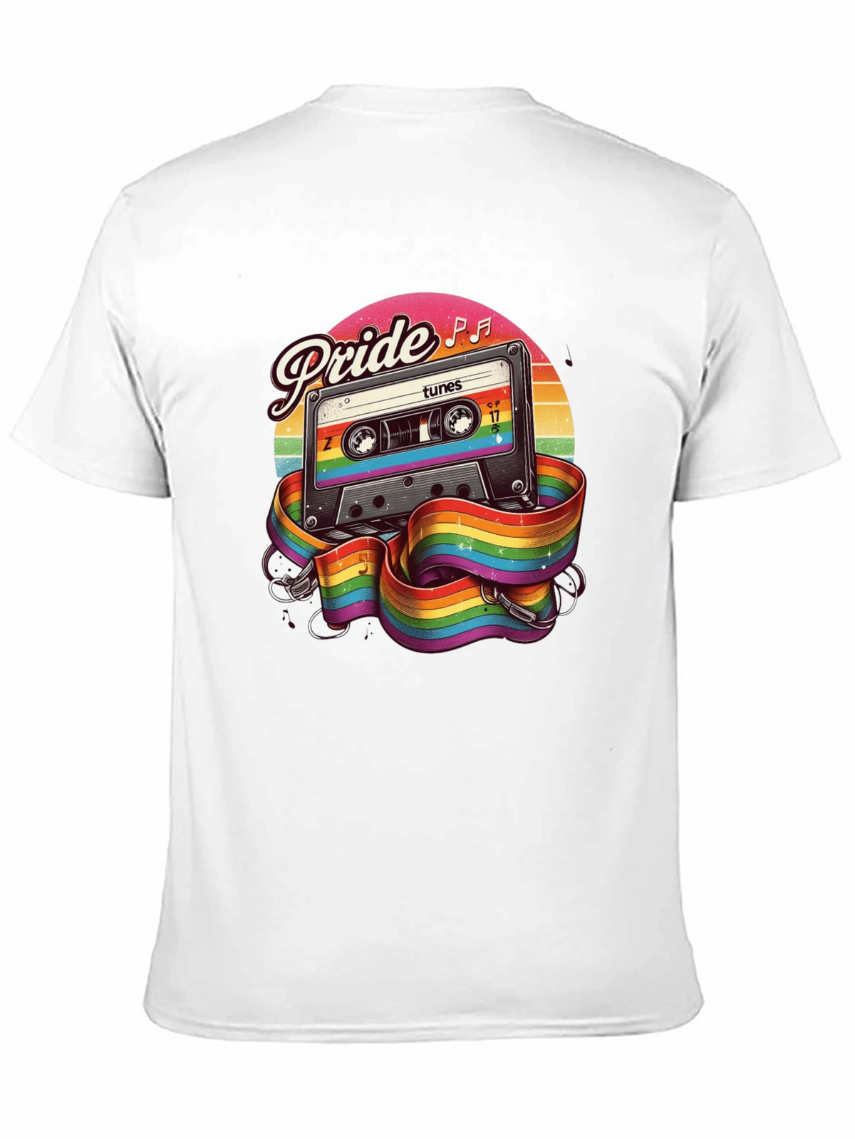 Pride Tunes Black T-Shirt - Cassette Design