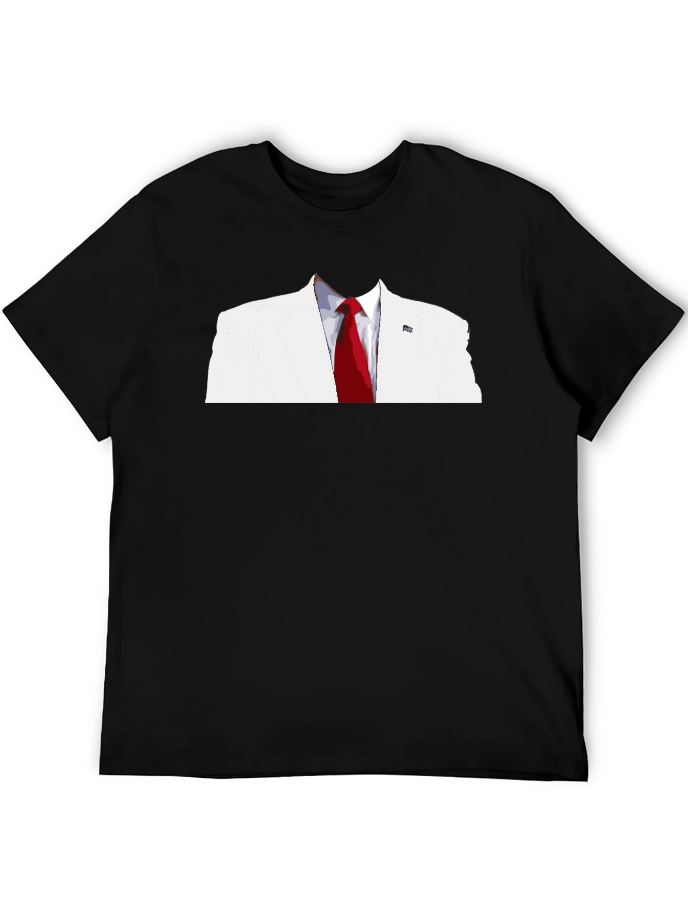 White Suit & Red Tie Graphic T-Shirt