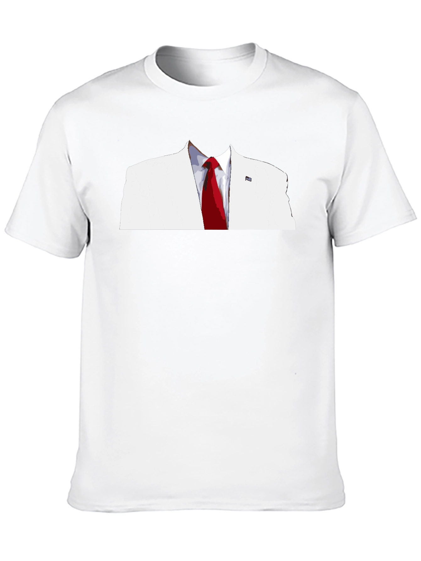 White Suit & Red Tie Graphic T-Shirt
