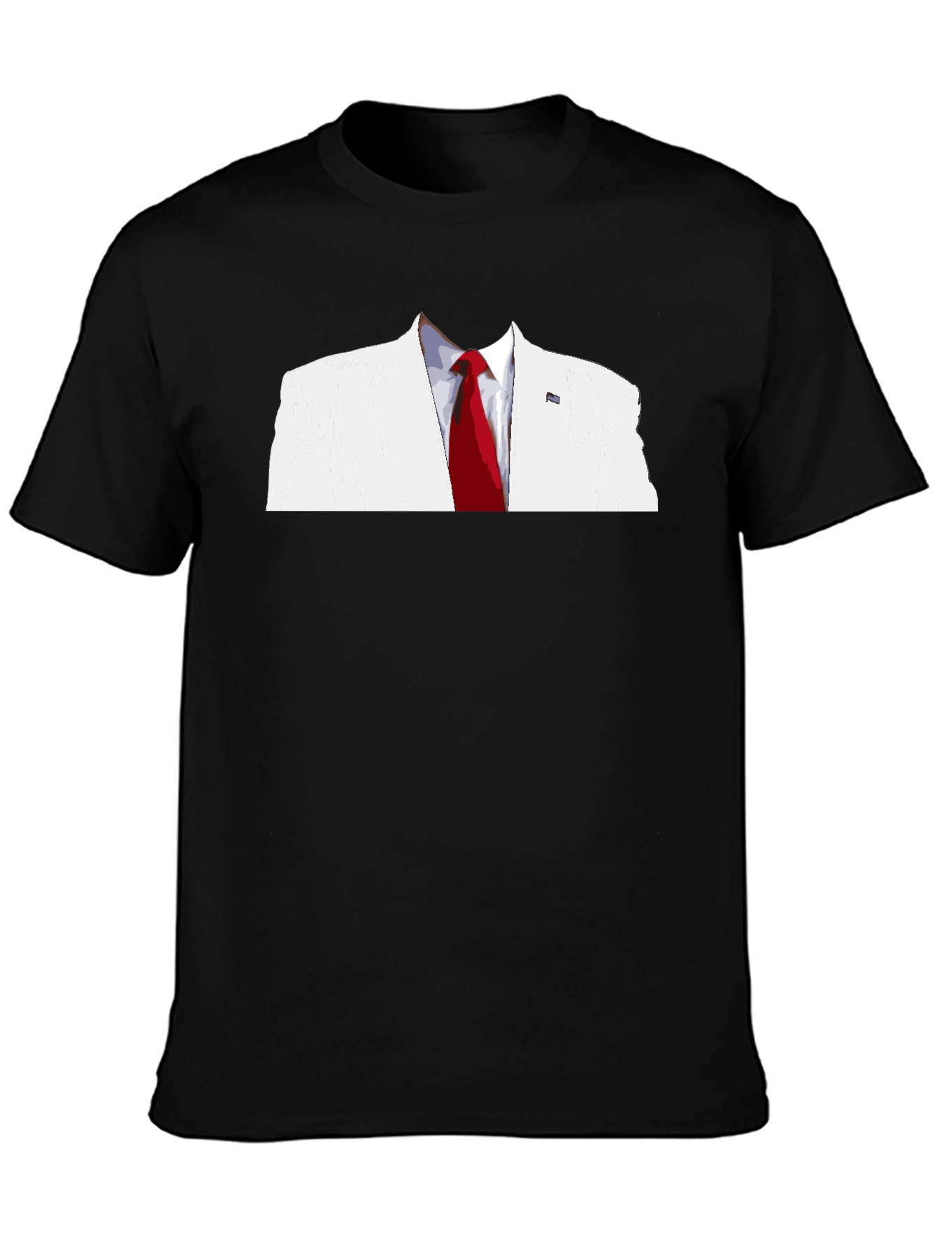 White Suit & Red Tie Graphic T-Shirt