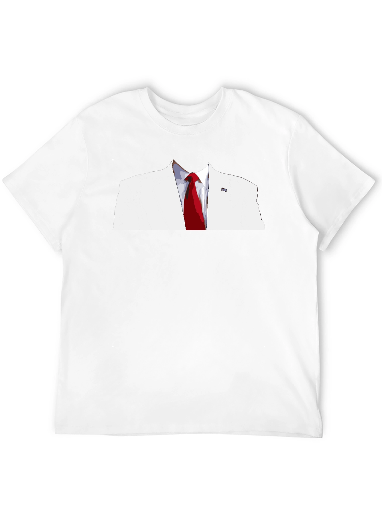 White Suit & Red Tie Graphic T-Shirt