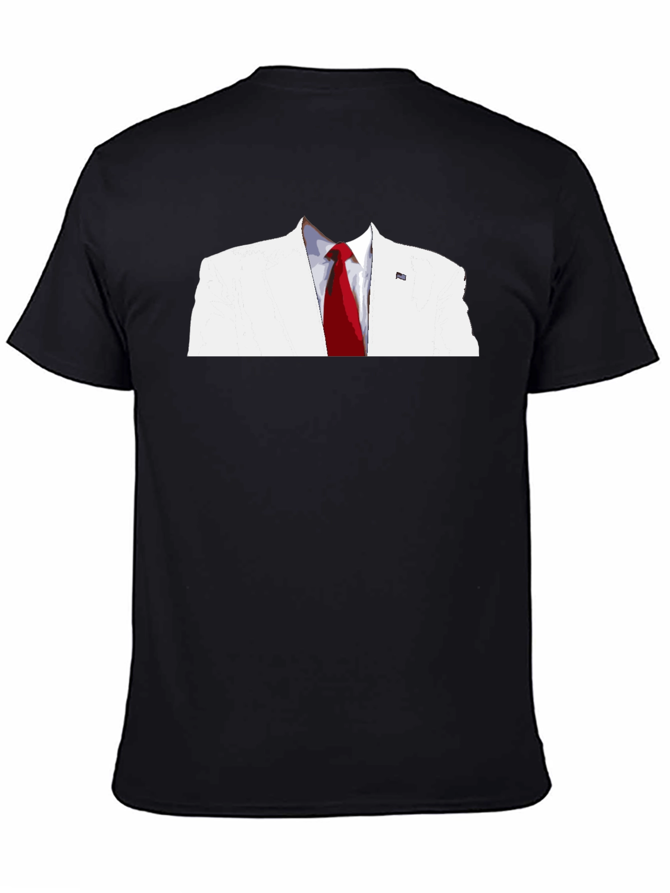 White Suit & Red Tie Graphic T-Shirt