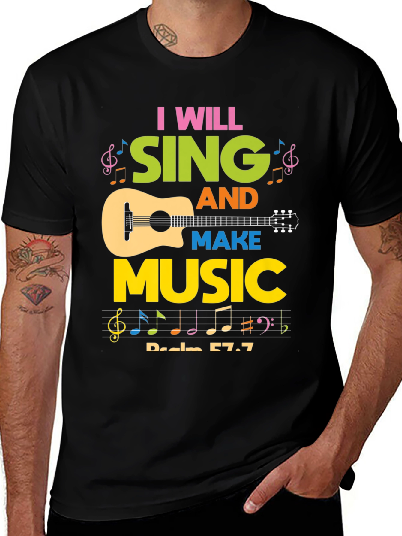 I Will Sing and Make Music Graphic Tee