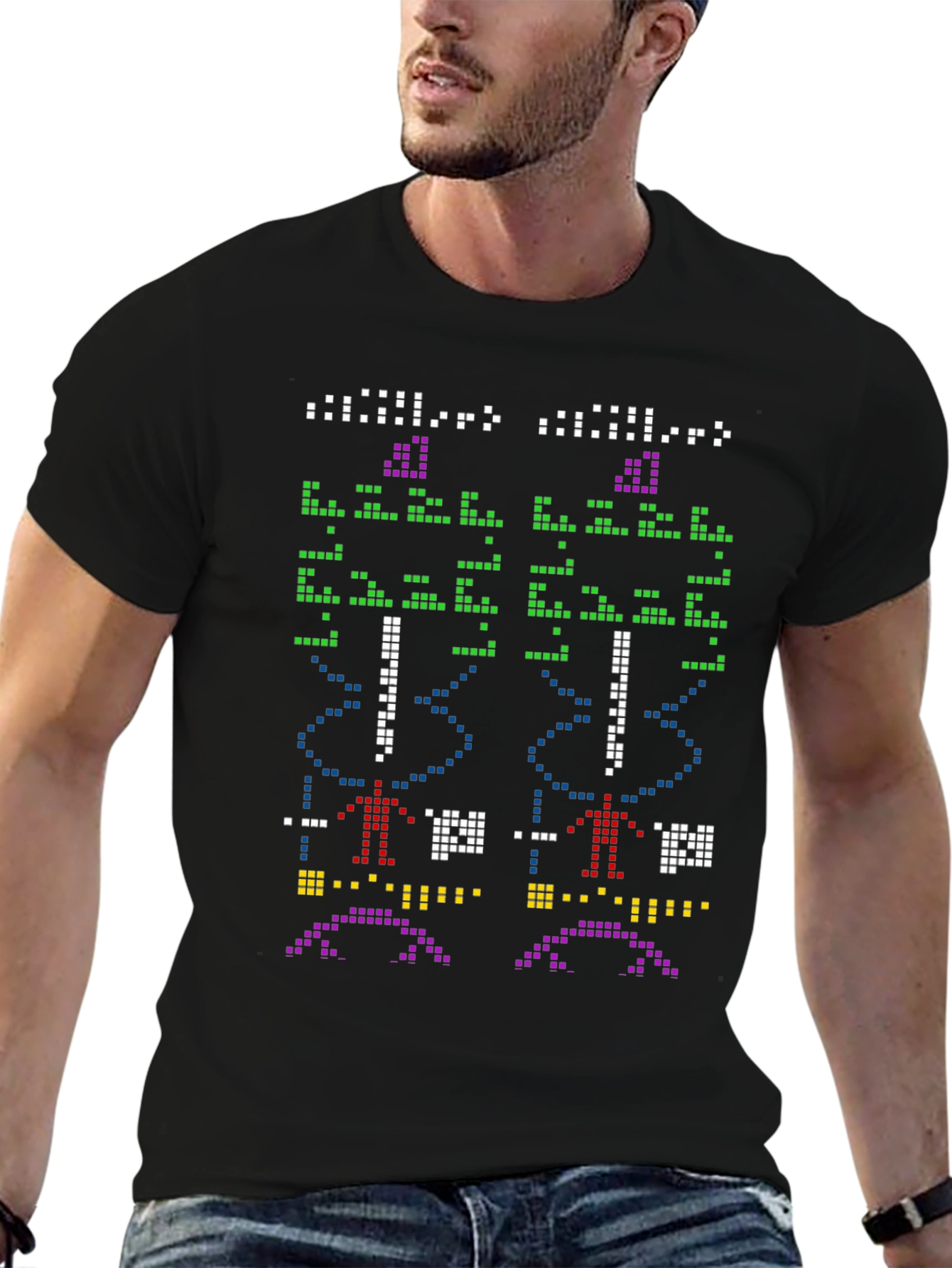 Pixel Art Black T-Shirt