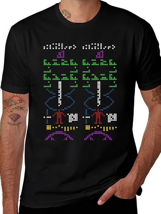 Pixel Art Black T-Shirt