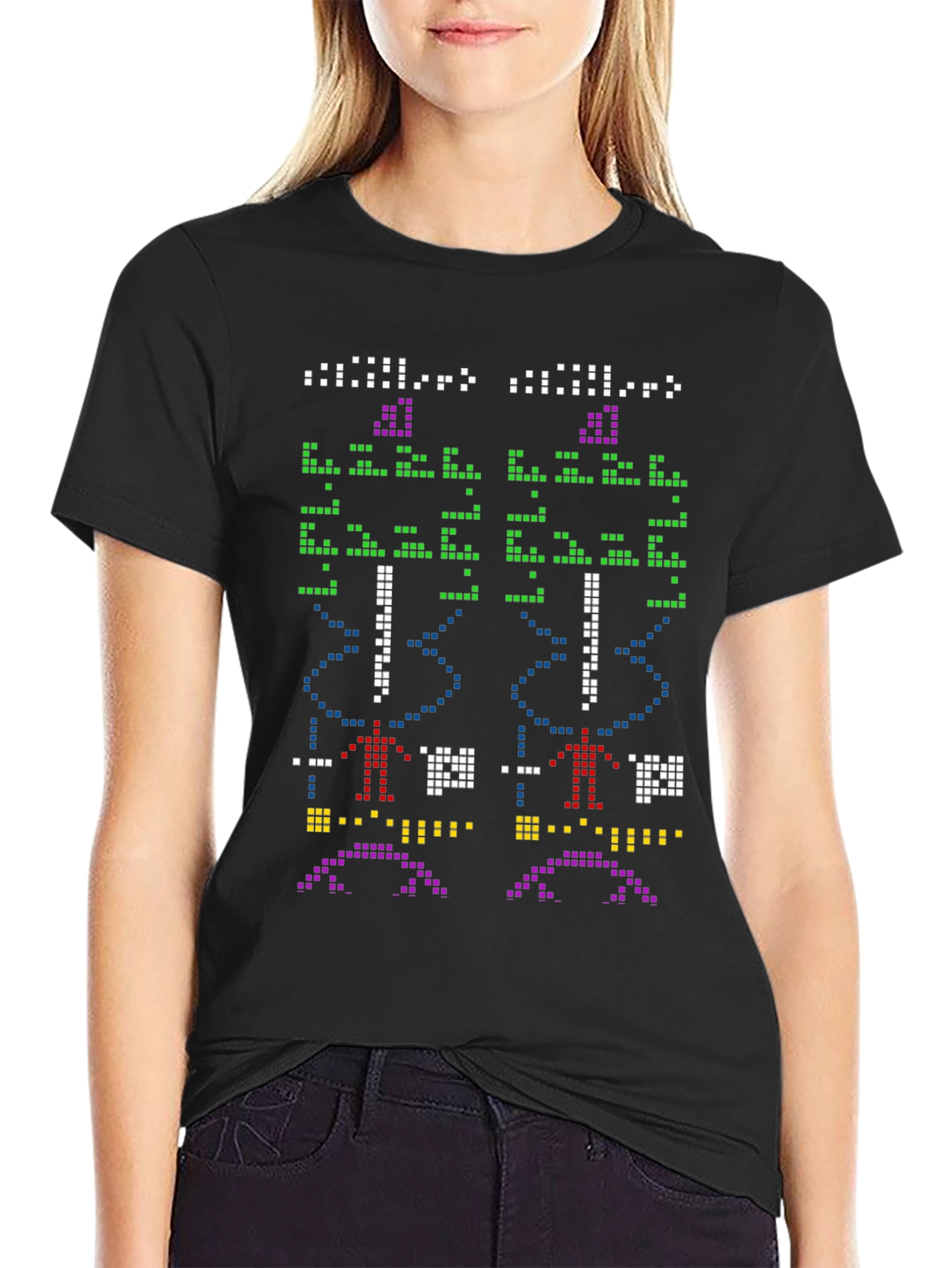 Pixel Art Black T-Shirt