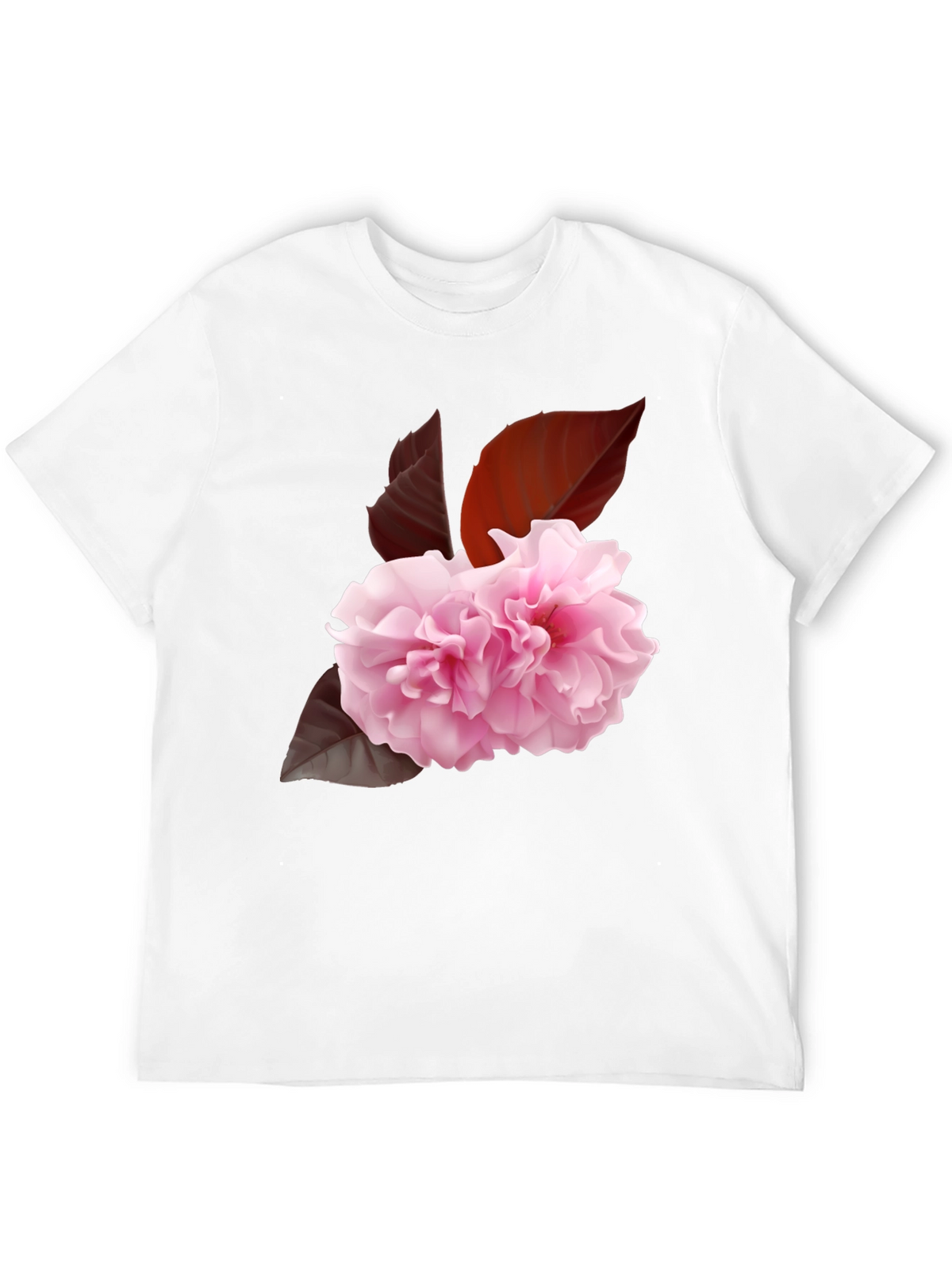 Floral Print Tee - Elegant Sakura Blossom Design