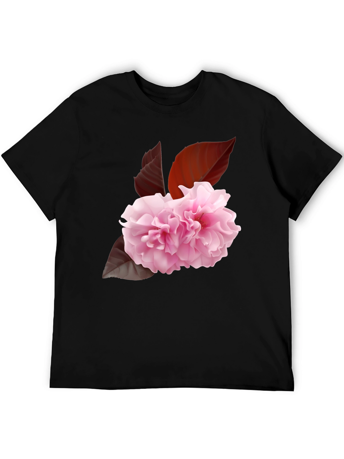 Floral Print Tee - Elegant Sakura Blossom Design