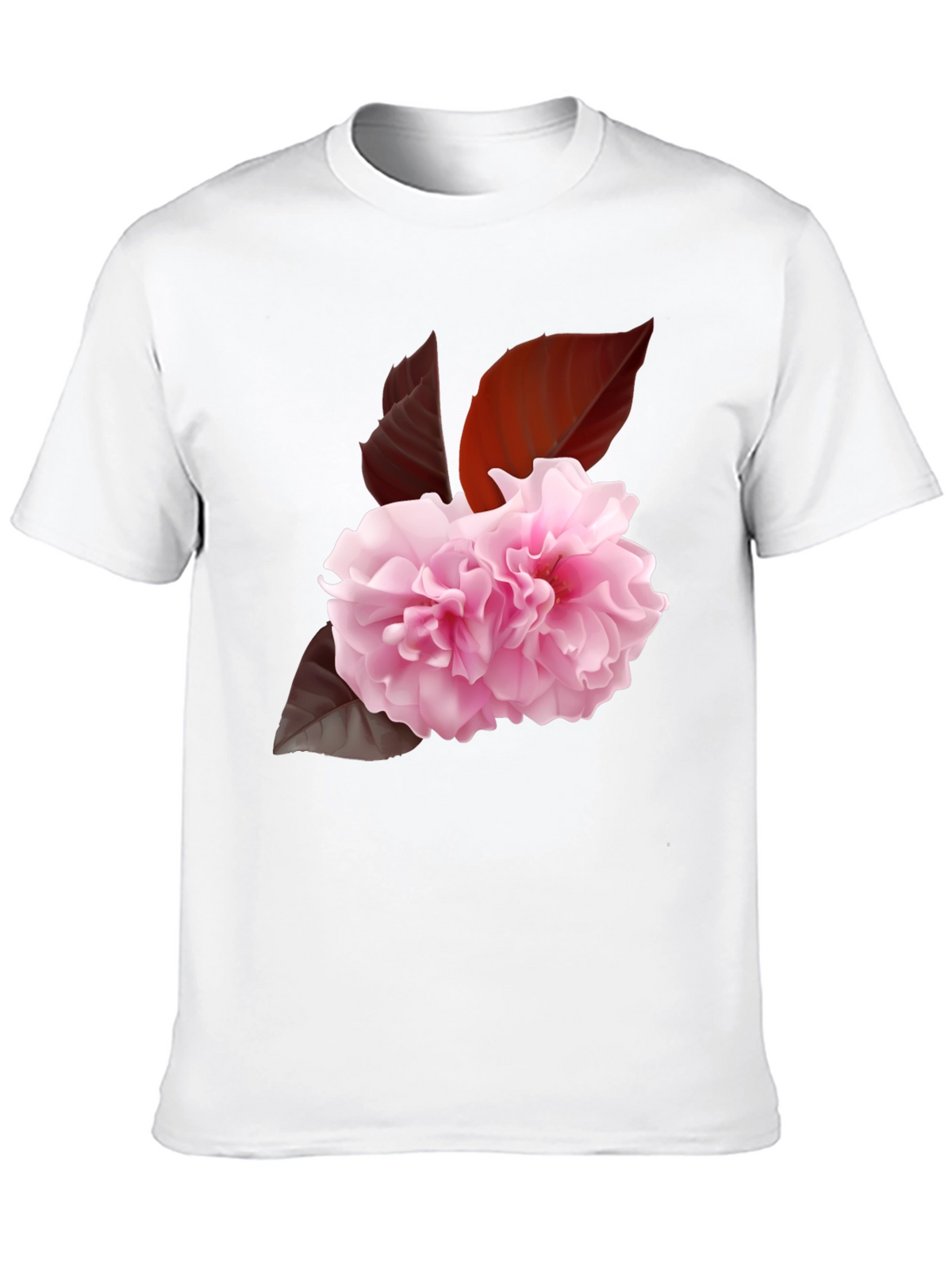 Floral Print Tee - Elegant Sakura Blossom Design