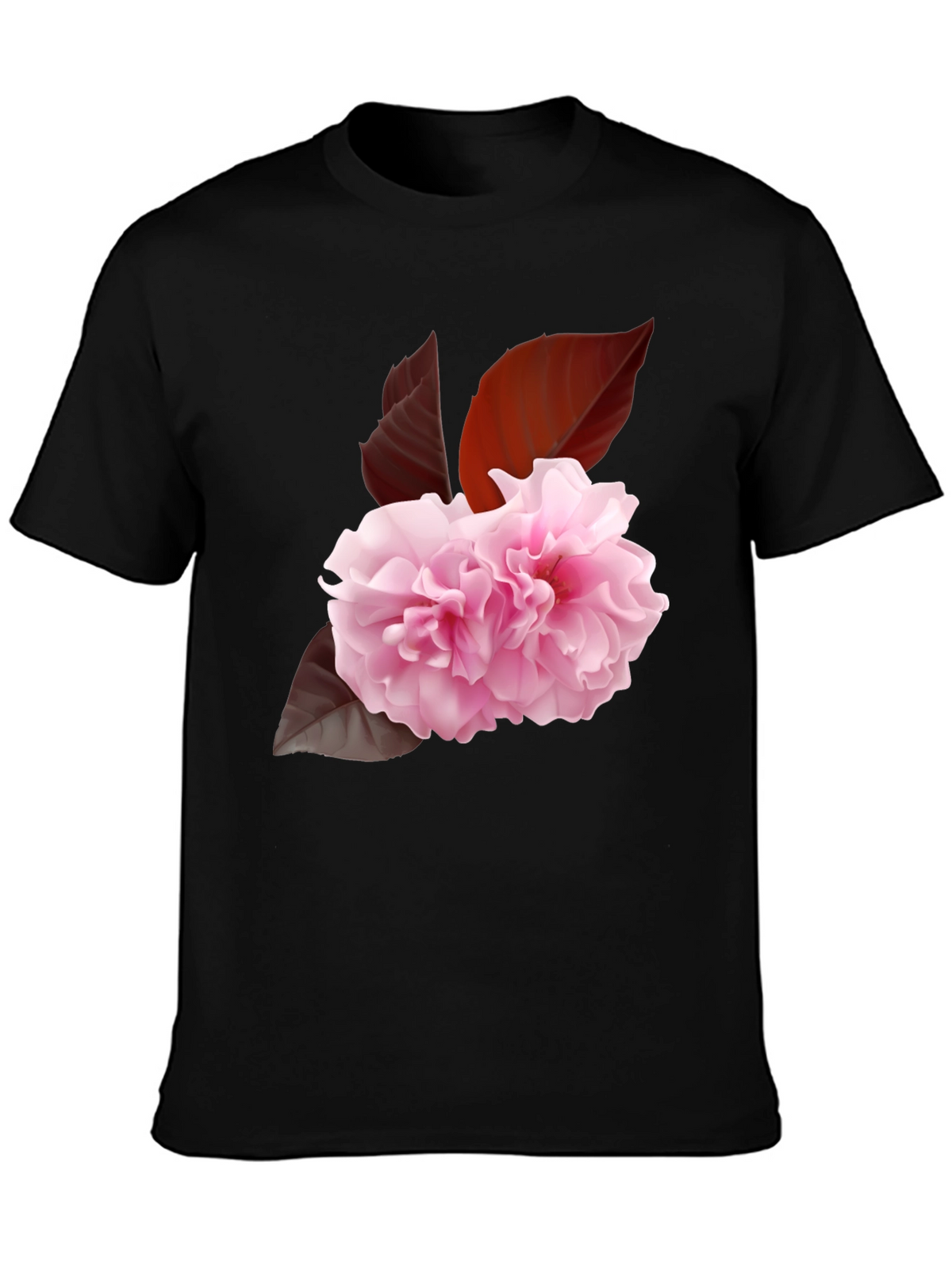 Floral Print Tee - Elegant Sakura Blossom Design
