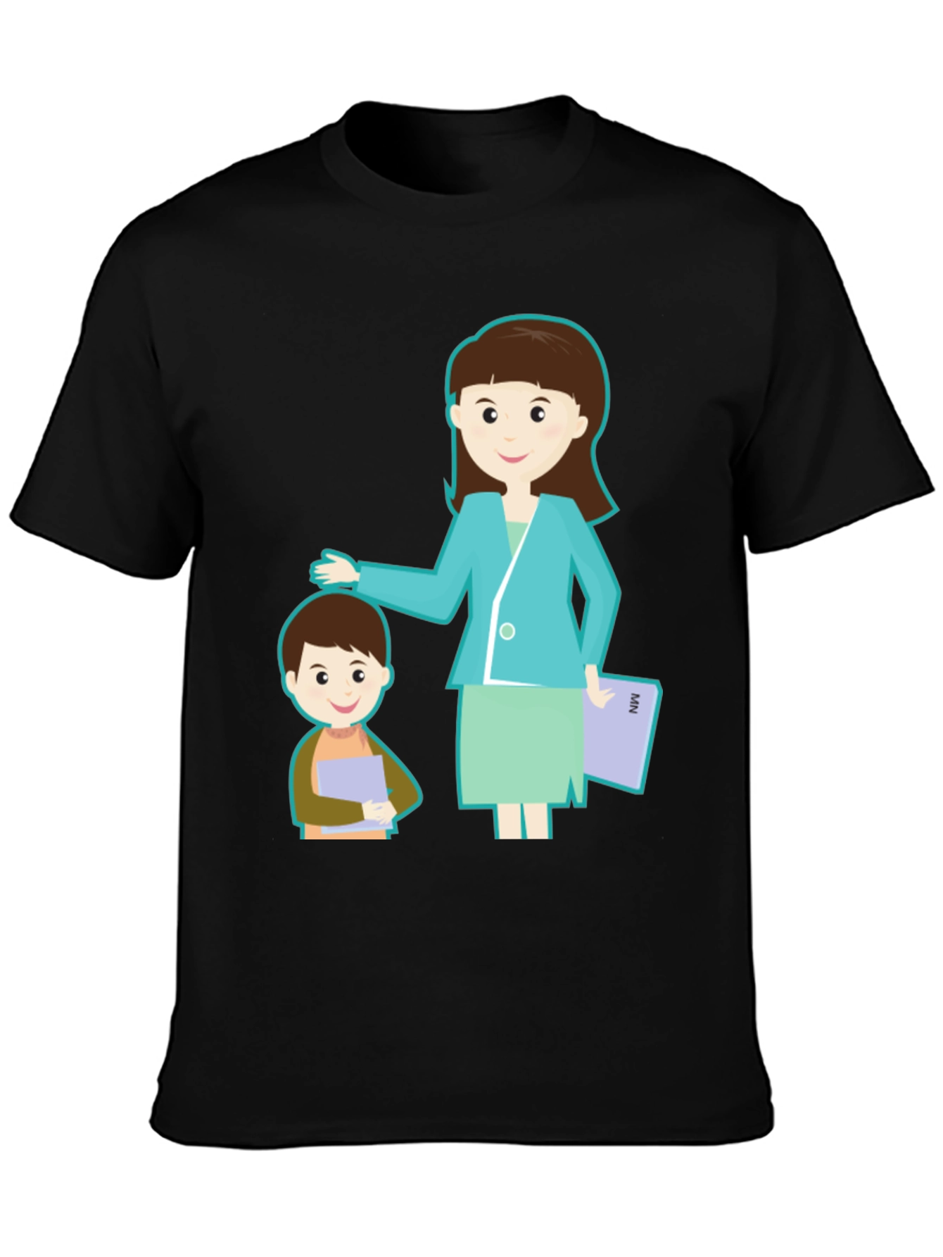 Teacher & Student Graphic Black T-Shirt
