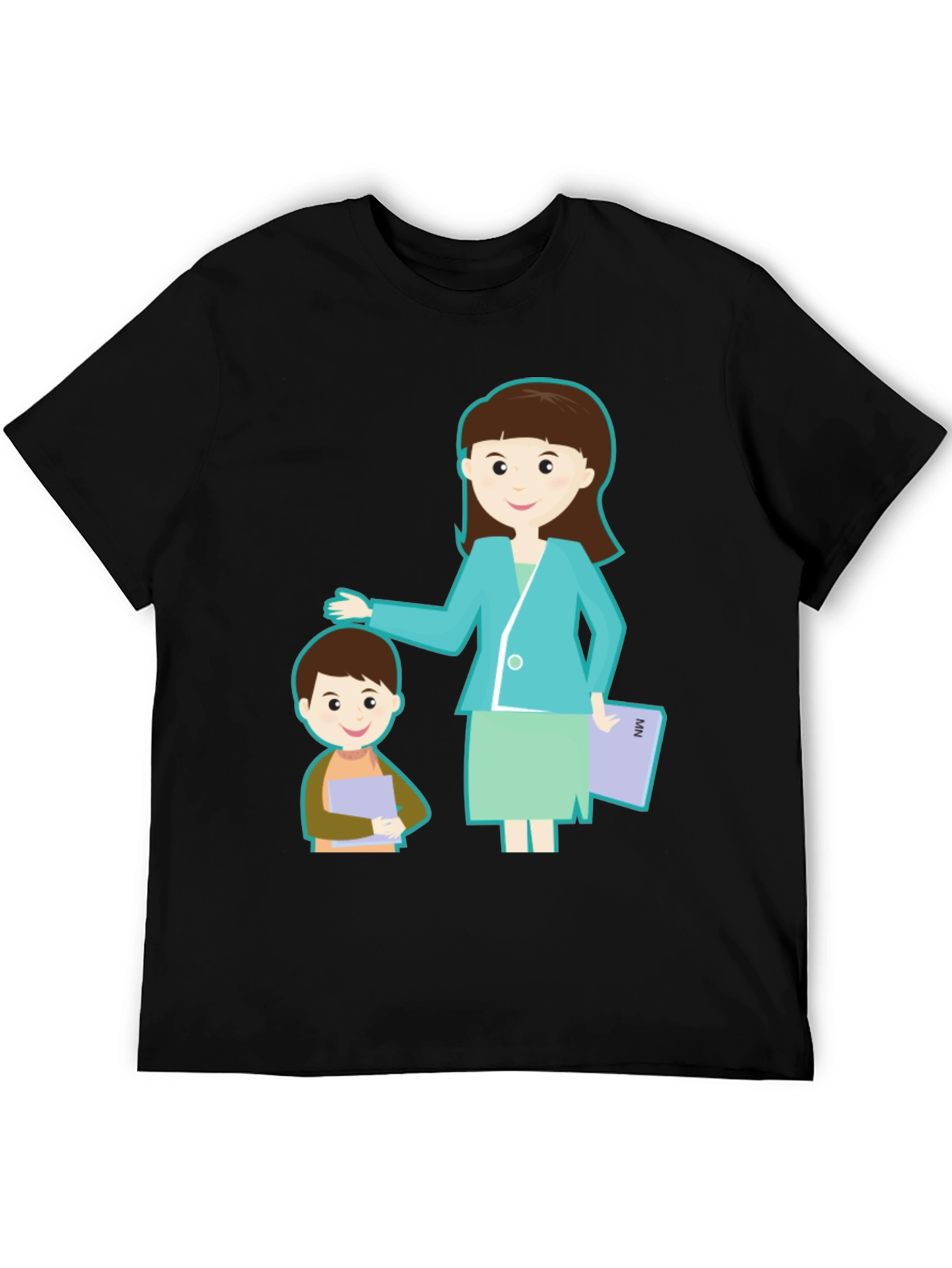 Teacher & Student Graphic Black T-Shirt