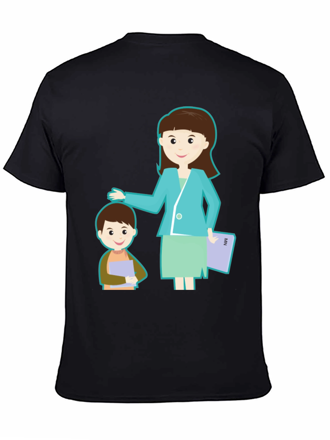 Teacher & Student Graphic Black T-Shirt