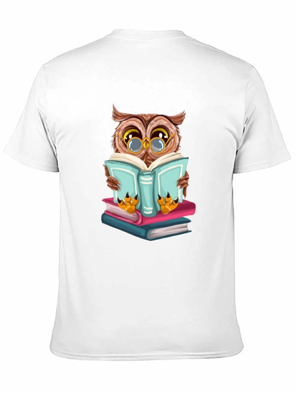 Owl Reading Book Graphic Tee