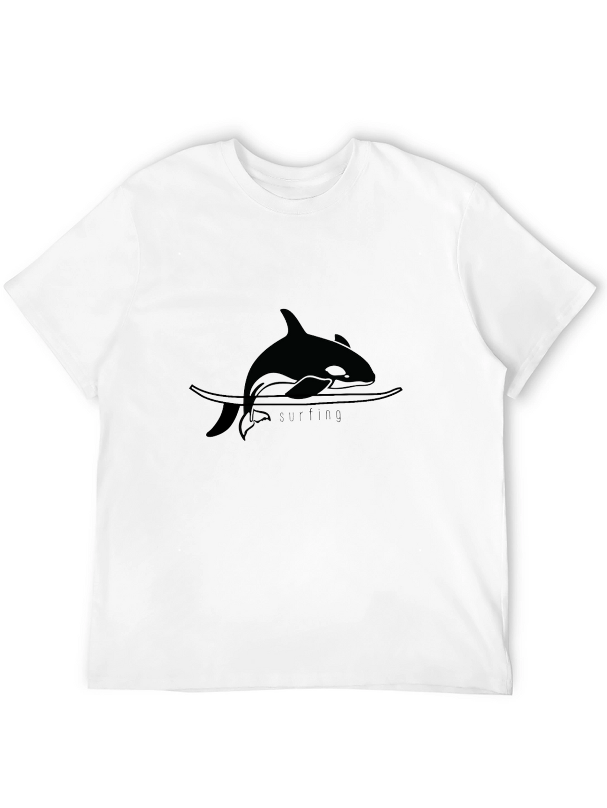 Orca Surfing Black T-Shirt