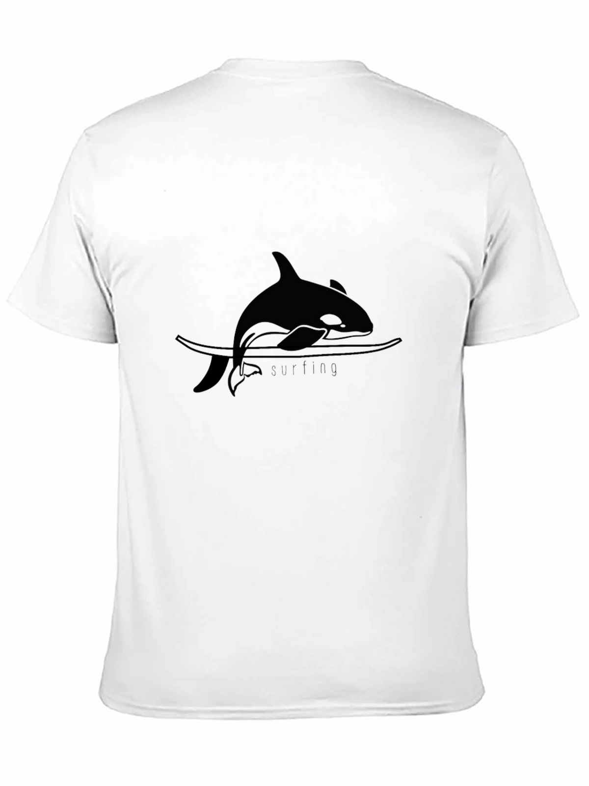 Orca Surfing Black T-Shirt