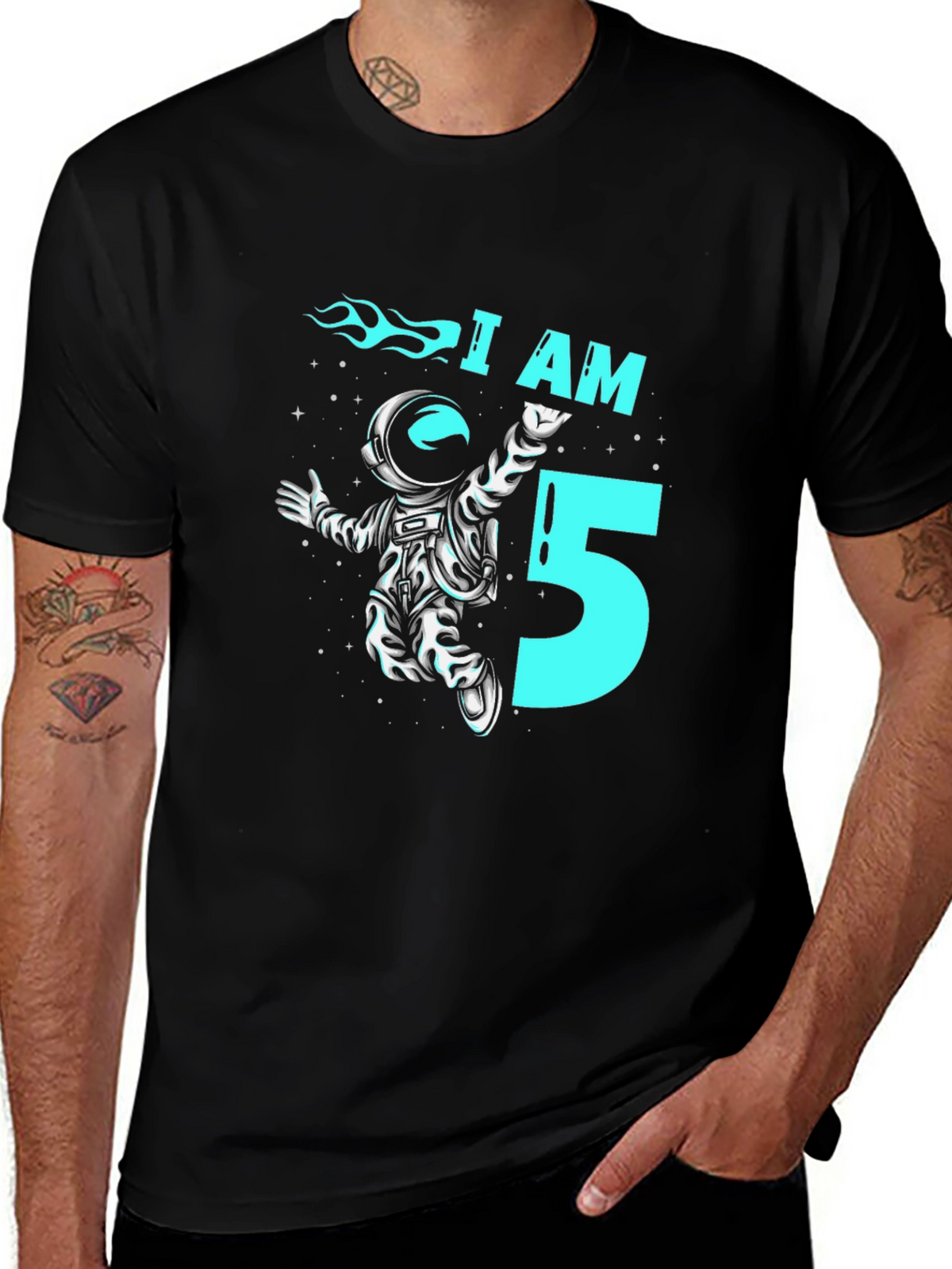 I am 5 Astronaut Birthday T-Shirt