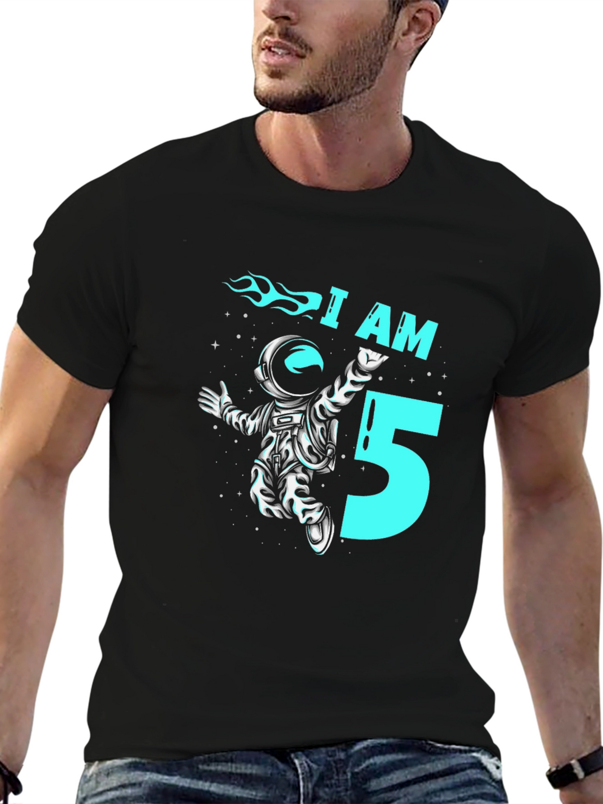 I am 5 Astronaut Birthday T-Shirt