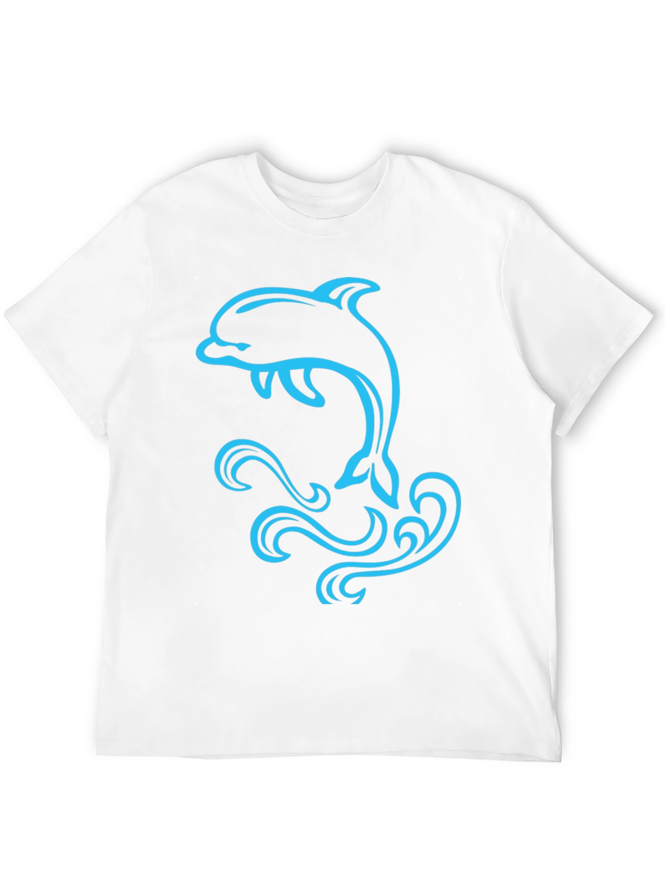 Dolphin Graphic Tee - Black Cotton Blend