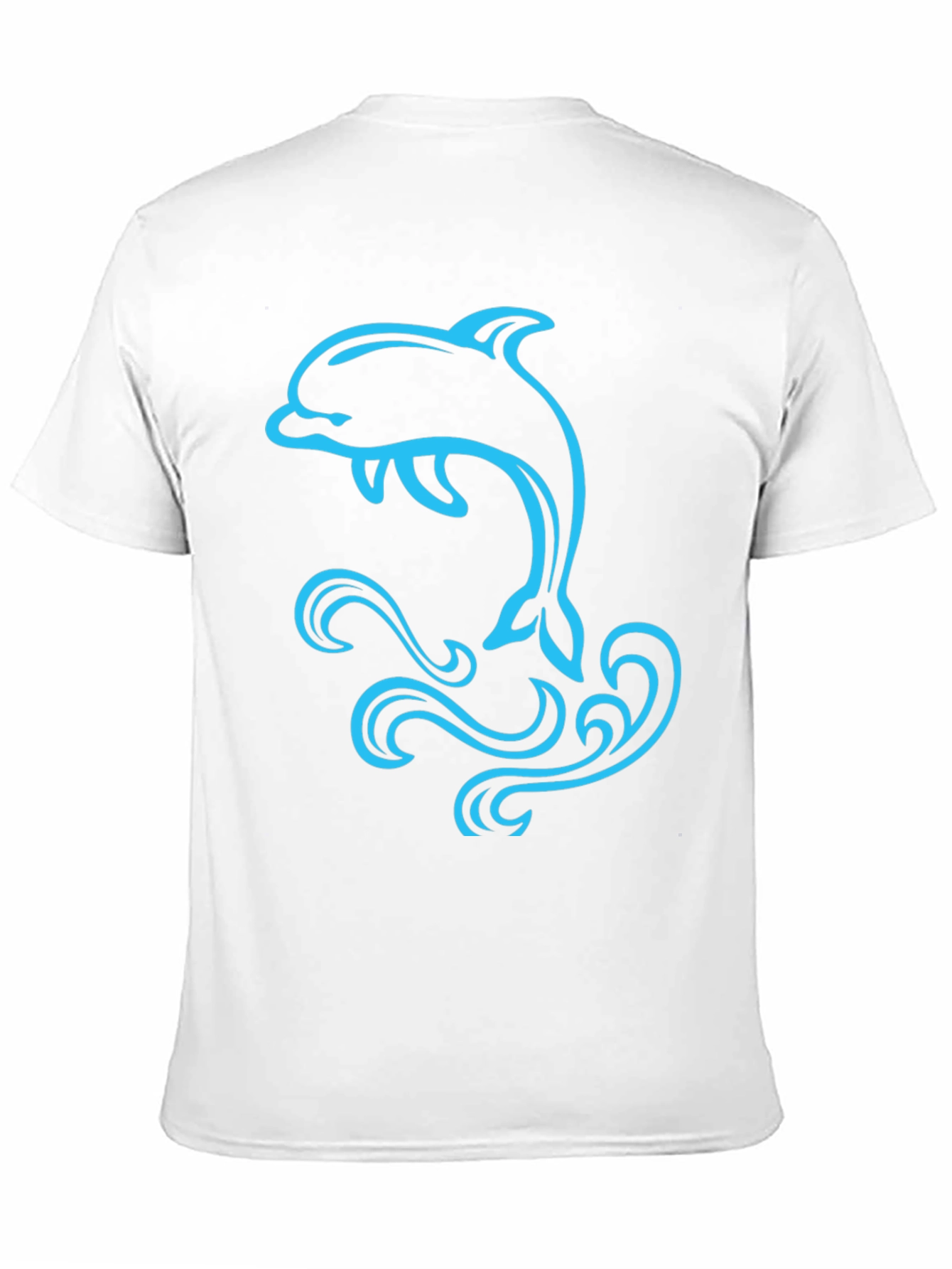 Dolphin Graphic Tee - Black Cotton Blend