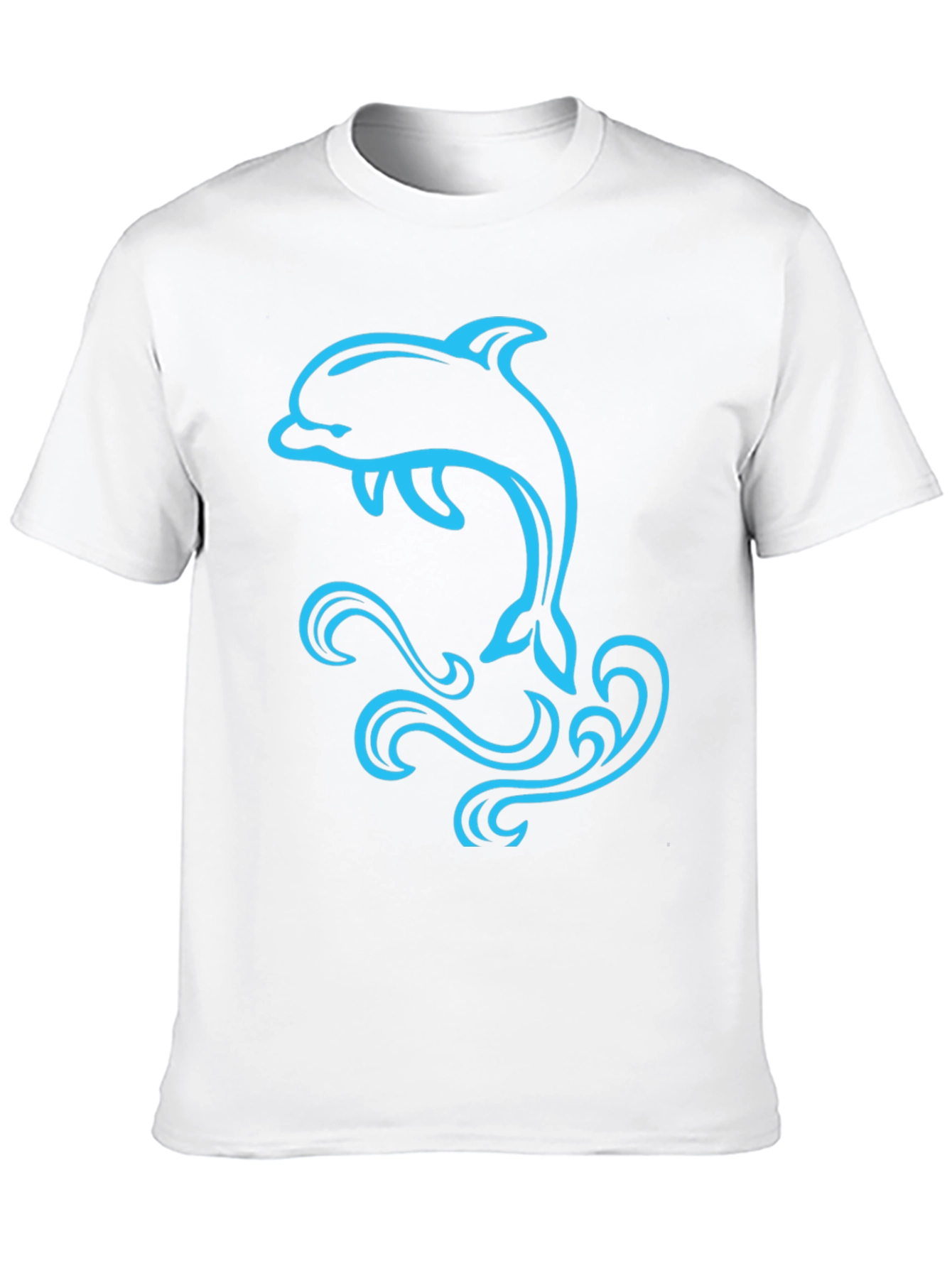 Dolphin Graphic Tee - Black Cotton Blend
