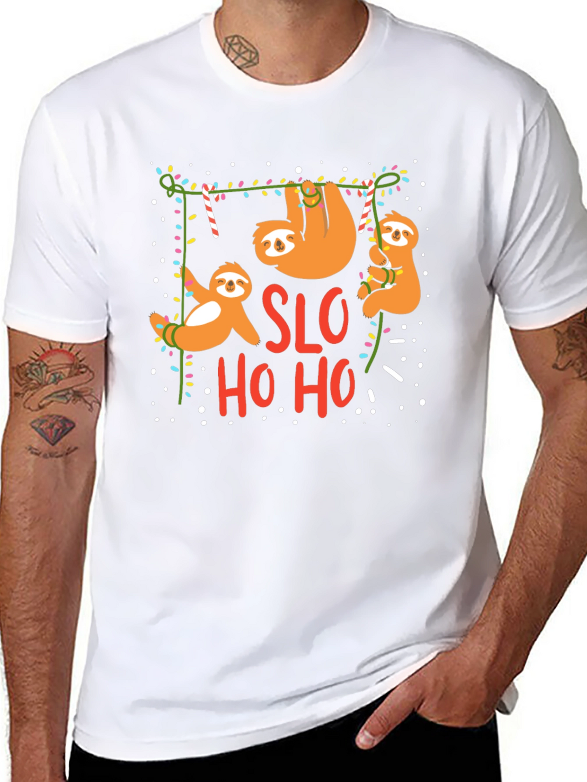 SLO HO HO Sloth Christmas T-Shirt