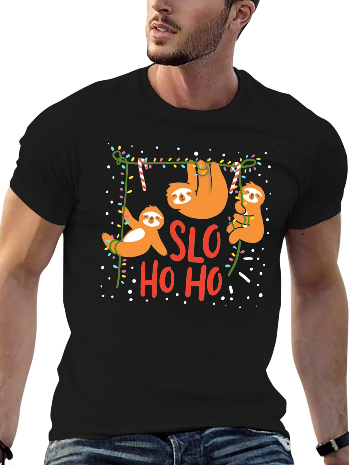 SLO HO HO Sloth Christmas T-Shirt
