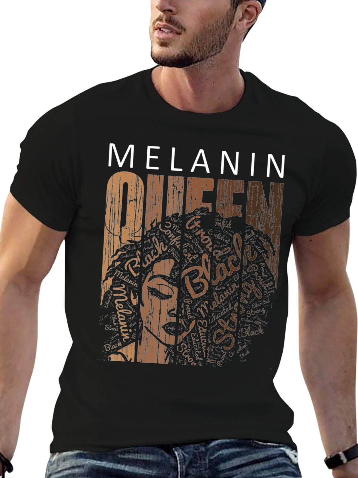 Melanin Queen Graphic T-Shirt - Black Pride Tee