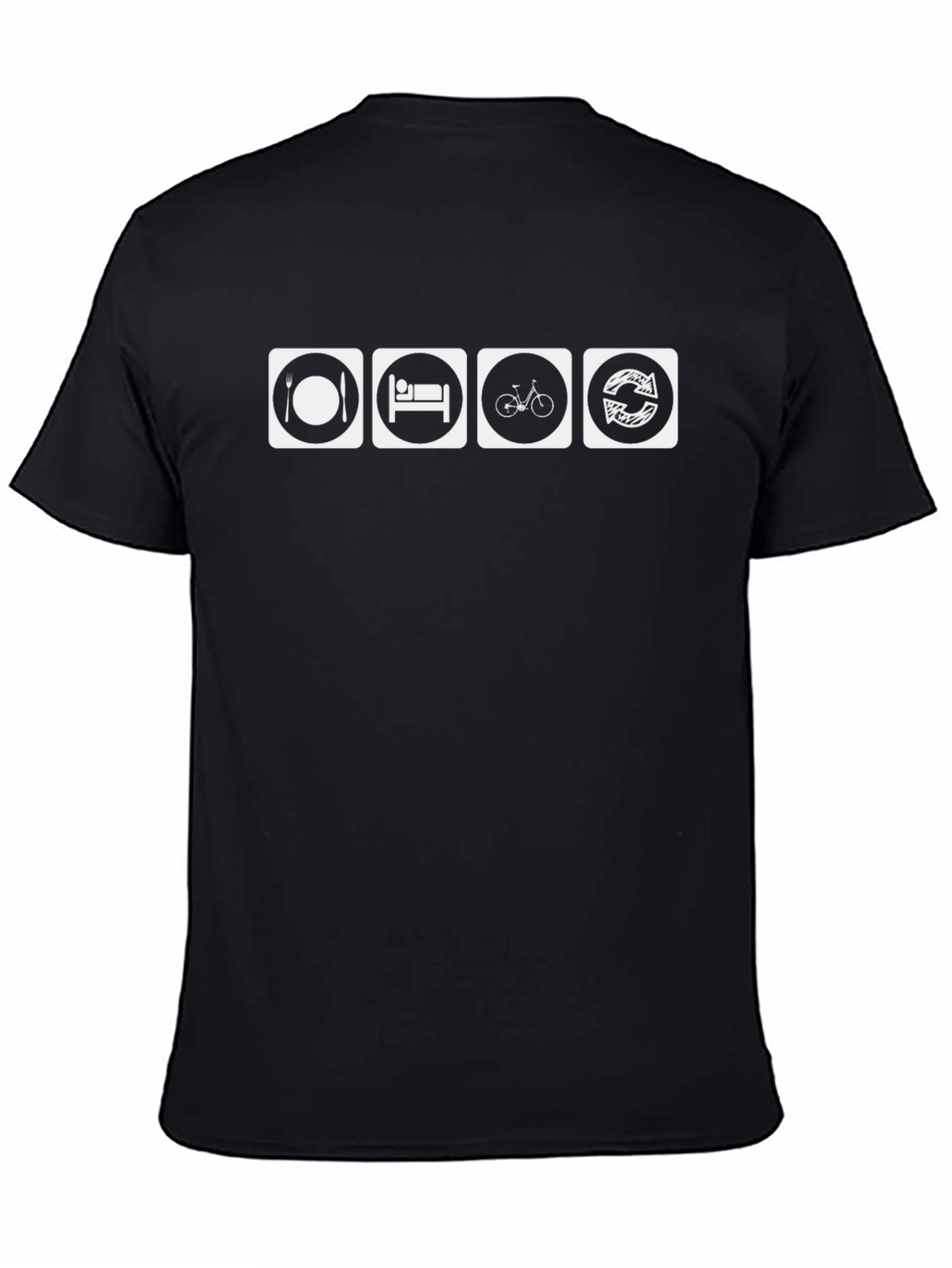 Eat Sleep Bike Repeat T-Shirt - Cycling Lifestyle Tee