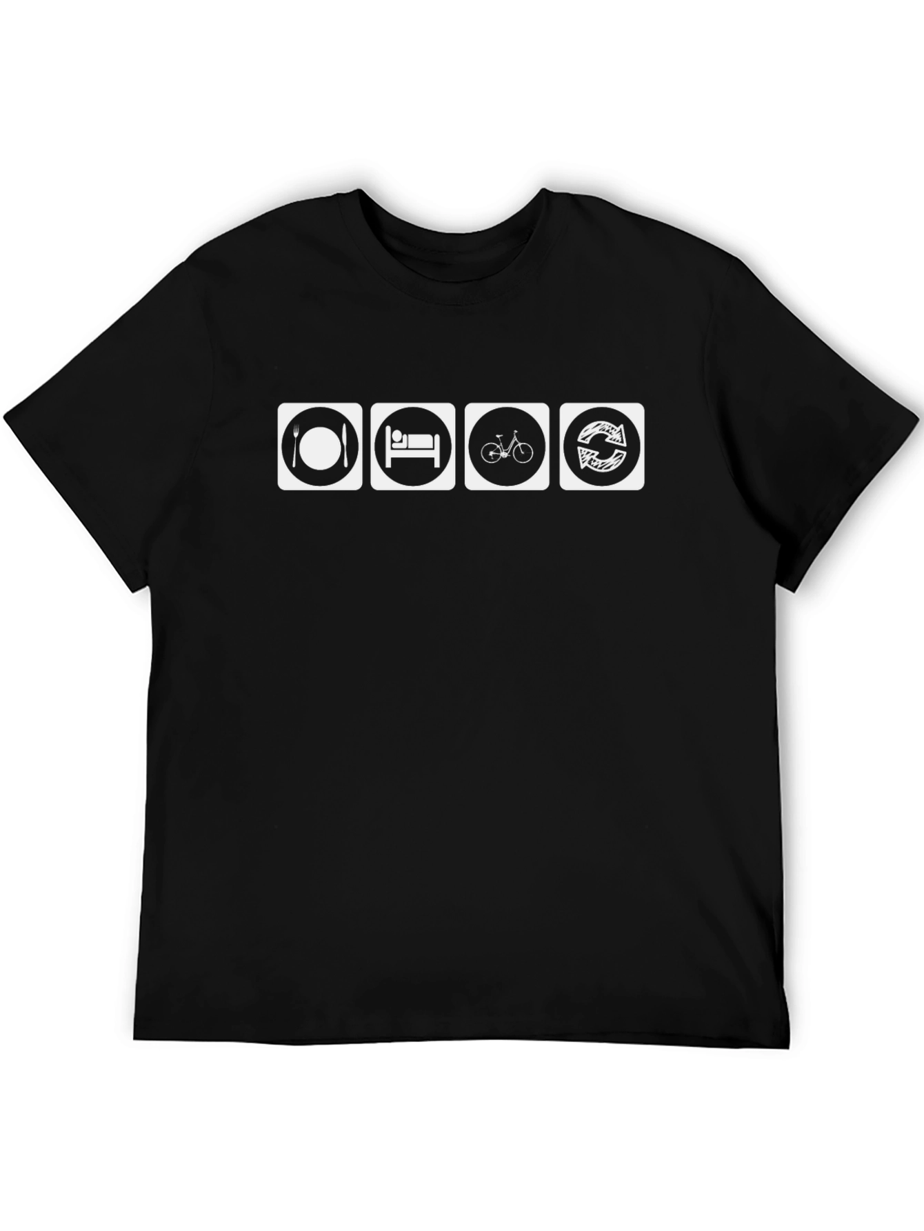 Eat Sleep Bike Repeat T-Shirt - Cycling Lifestyle Tee