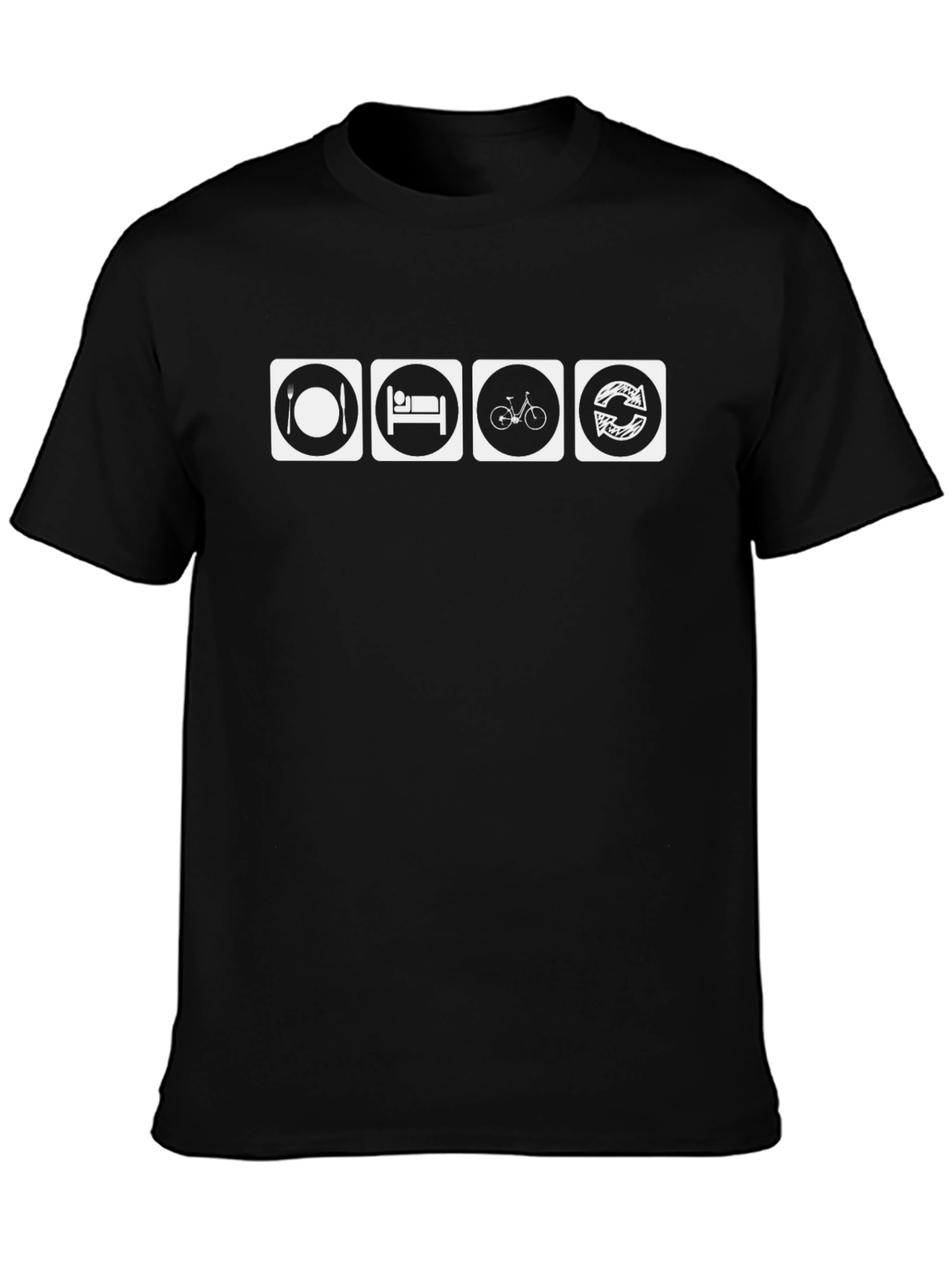 Eat Sleep Bike Repeat T-Shirt - Cycling Lifestyle Tee