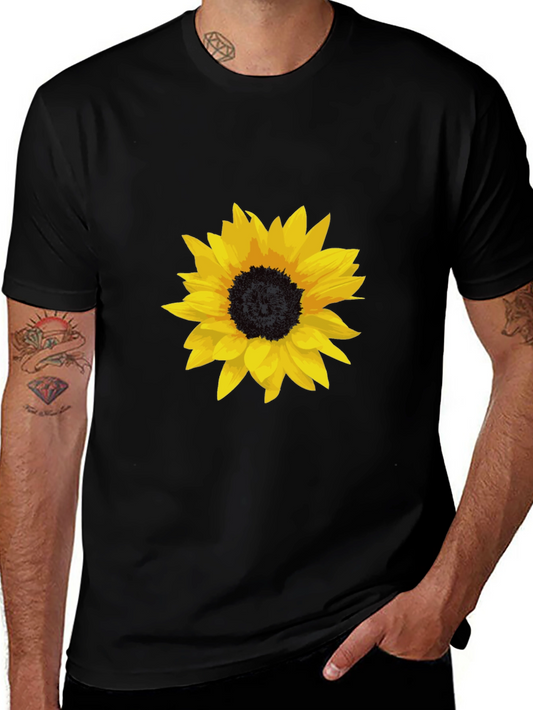 Sunflower Graphic Black T-Shirt