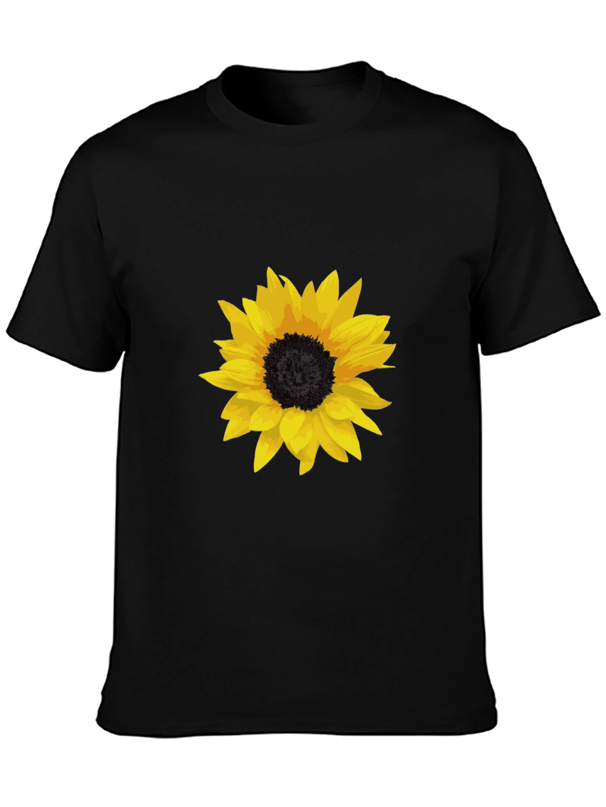 Sunflower Graphic Black T-Shirt