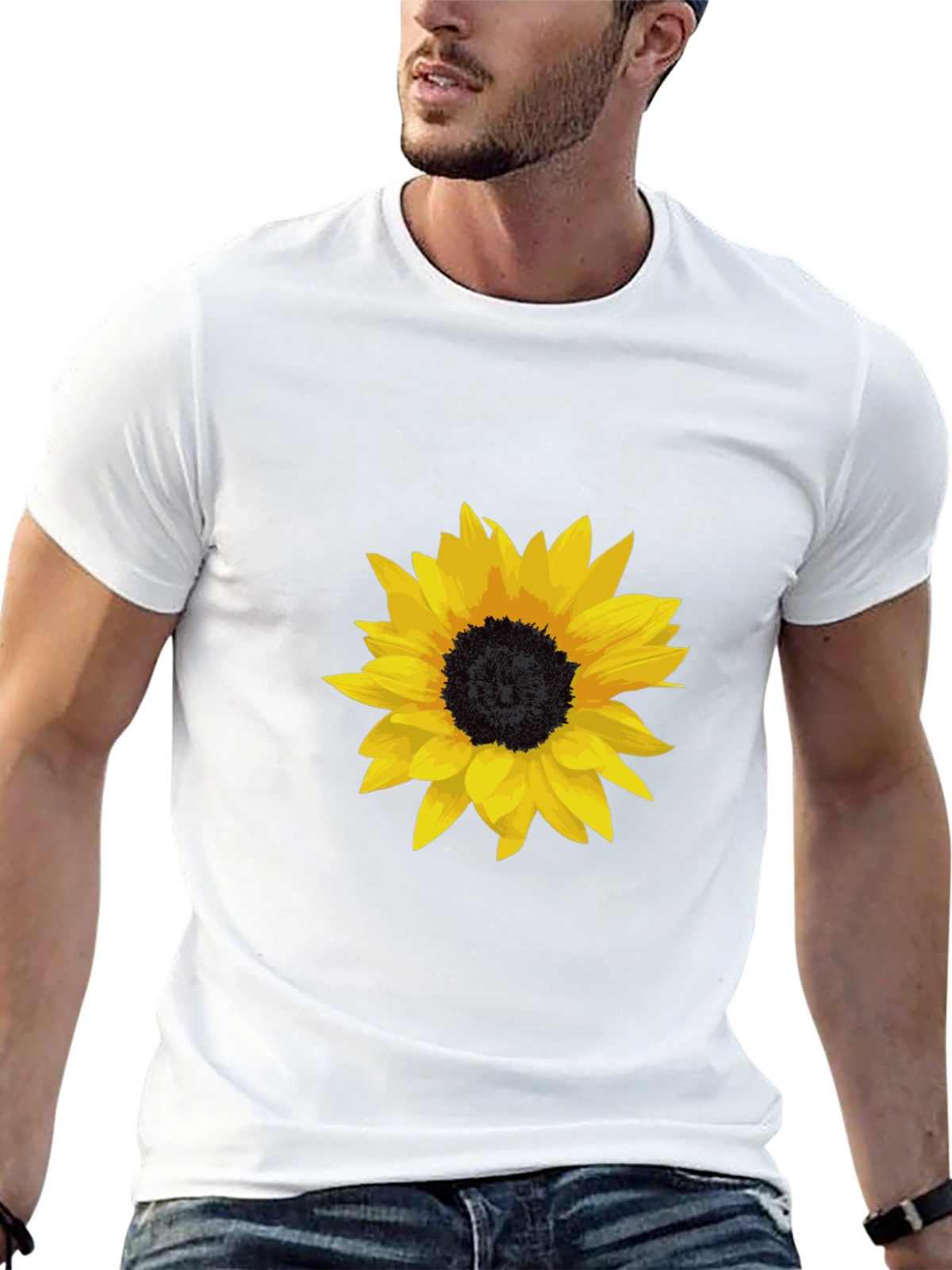Sunflower Graphic Black T-Shirt